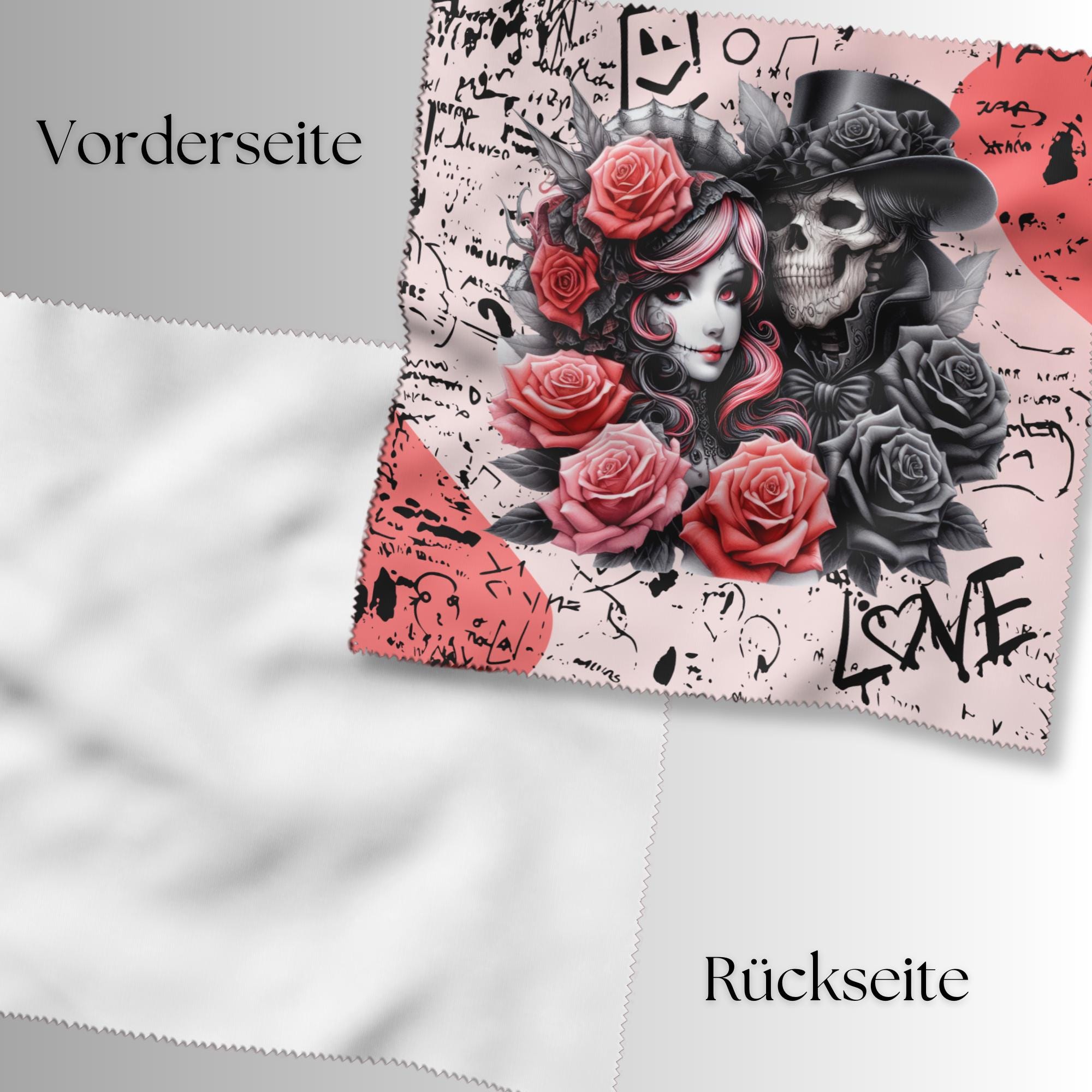 Brillenputztuch – Individuell bedrucktes Mikrofasertuch für Brillen, Displays & mehr | Perfektes Geschenk zur Gothic Hochzeit #HO7