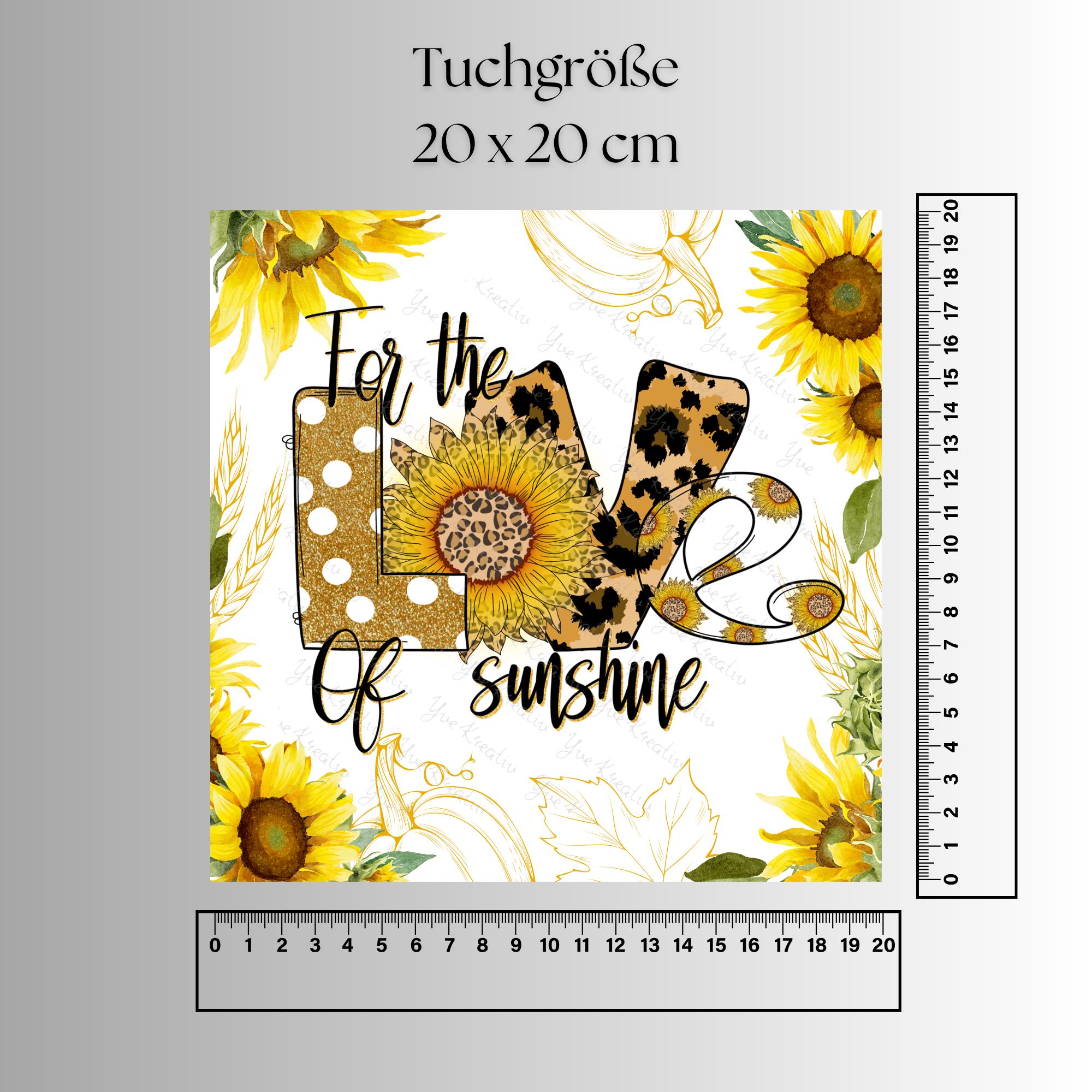 Brillenputztuch Sonnenblume Geschenk Love bedrucktes Mikrofasertuch für Brillen Displays Mitbringsel Freundin Geschenkidee Mama #MO21