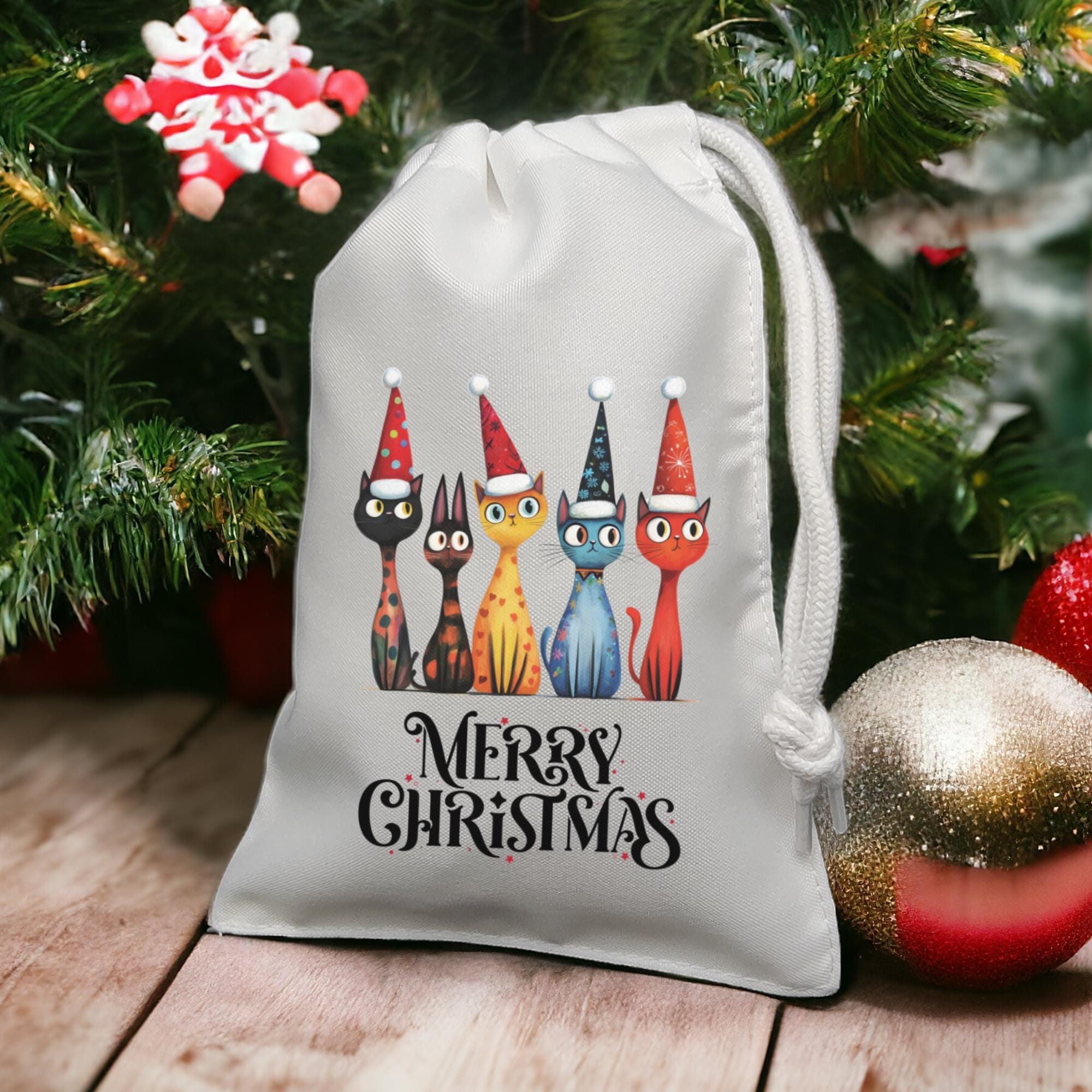 Geschenksäckchen, Weihnachtsgeschenkbeutel, Stoffsäckchen, Stofftasche, Stoffbeutel, Verpackung, Geschenkverpackung  #GSSUB