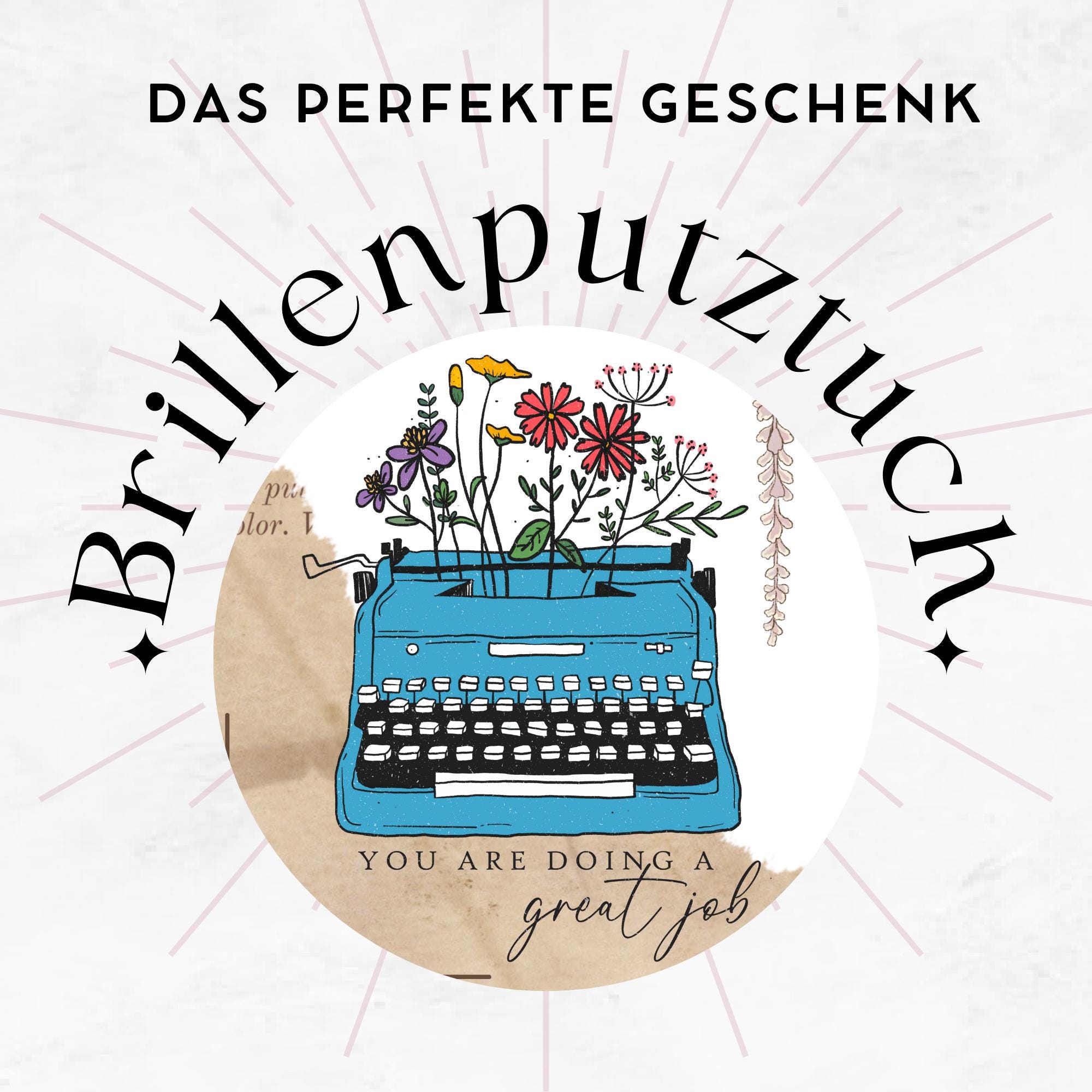 Bedrucktes Mikrofasertuch für Brillen, Bildschirme Displays Brillenputztuch Ideales Geschenk für Kollegen #MO9