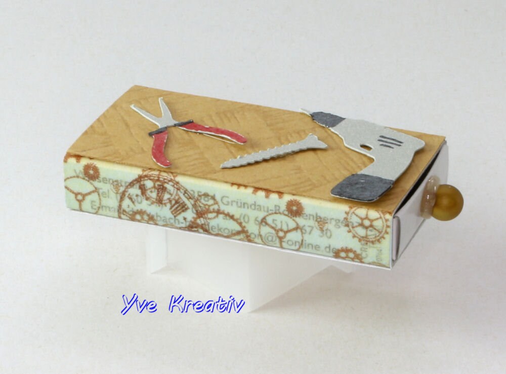 Kleine Schachtel, verzierte Streichholzschachtel als originelle Geschenkverpackung für Geld, Gutscheine und mehr