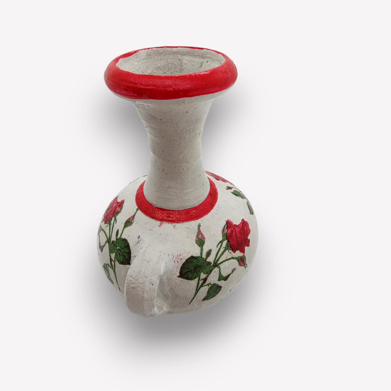 Steingut Vase "Rose"