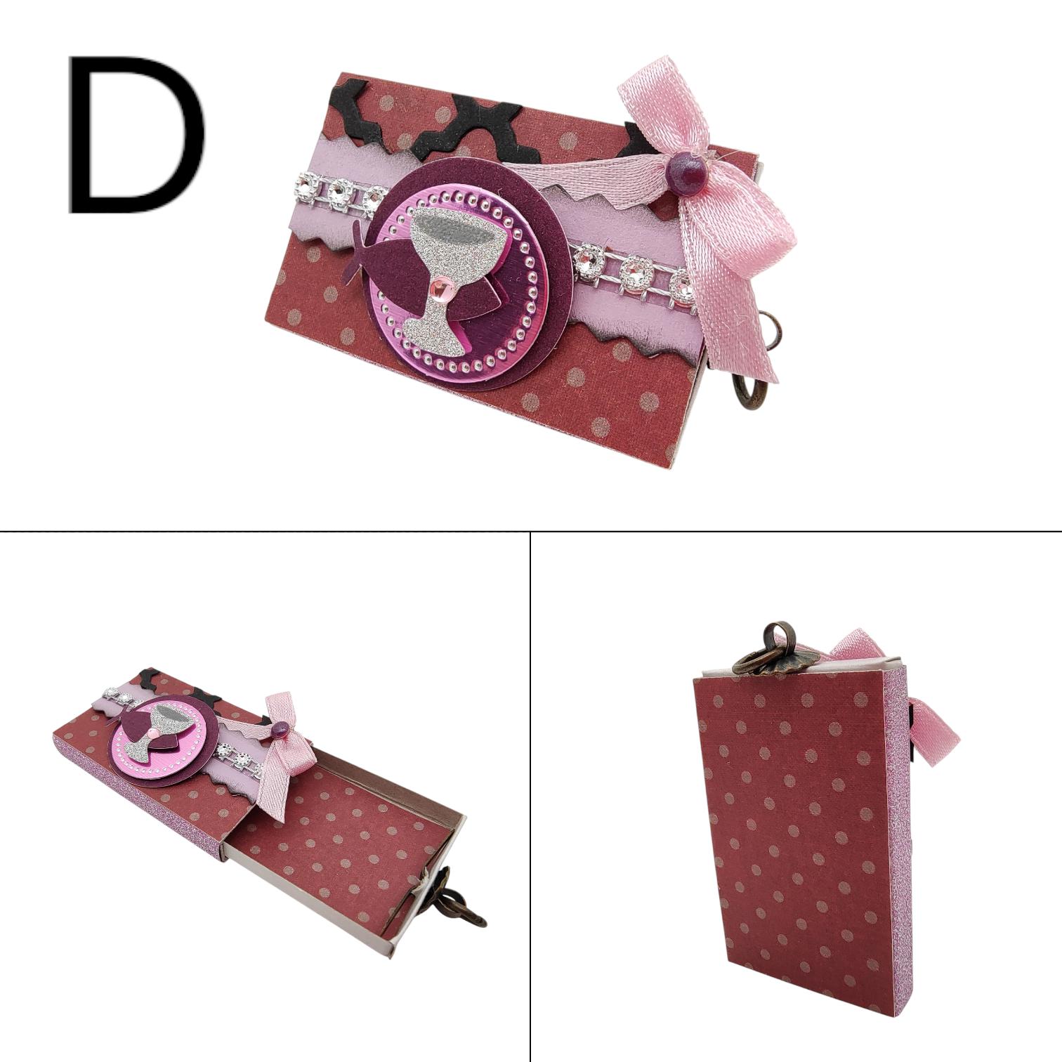 Geld Verpackung, Streichholzschachtel für Geldgeschenk zur Kommunion Konfirmation Firmung, kleine Geschenkschachtel #662119092-A,B,C,D