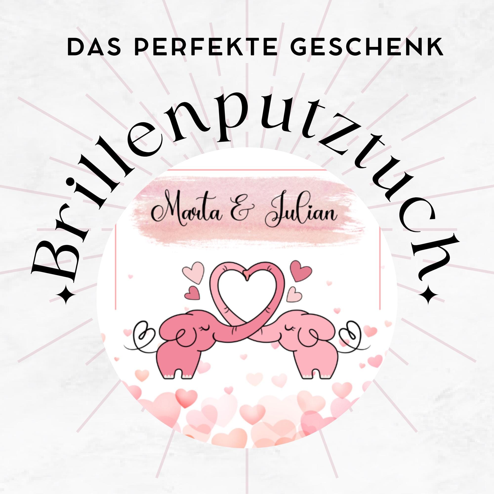 Brillenputztuch mit Namen Verlobung Geschenk Hochzeit Paar Elefanten bedrucktes Mikrofasertuch für Brillen Tuch für Displays #HO17P Brillenputztuch mit Namen Verlobung Geschenk Hochzeit Paar Elefanten bedrucktes Mikrofasertuch für Brillen Tuch für Displays #HO17P