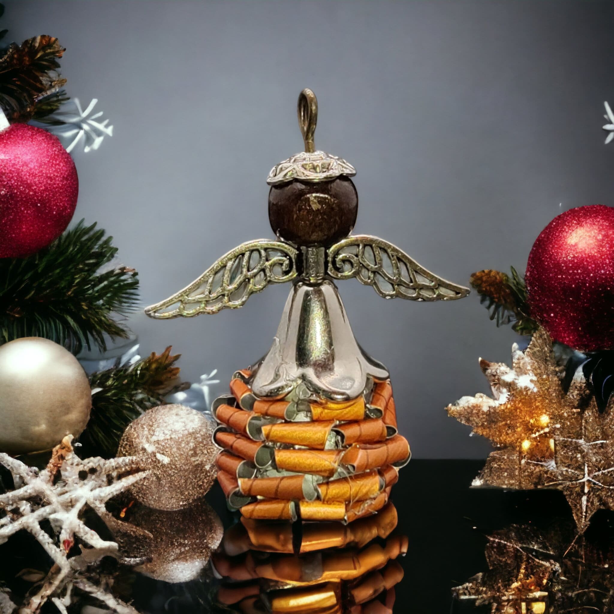 Engel aus Kaffeekapseln Christbaumkugel / Weihnachtskugel / Weihnachtsdeko  #1601089738
