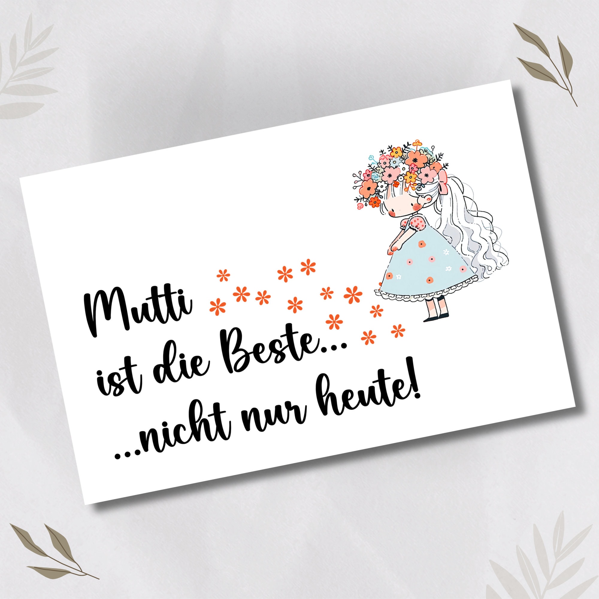 Postkarte, Grußkarte, Karte zum Muttertag, Muttertagskarte, Mama Karte, Grußkarte Muttertag, Geburtstag Mama  #PLS
