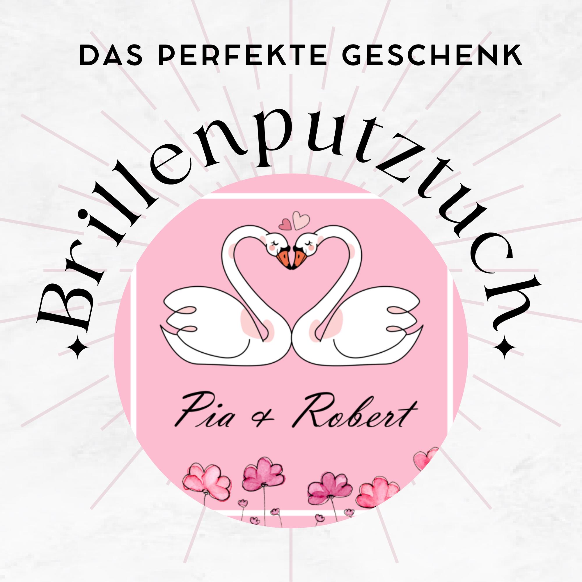 Brillenputztuch Schwäne mit Namen Verlobung Geschenk Hochzeit Paar bedrucktes Mikrofasertuch für Brillen Displays Kamera Handy #HO19P Brillenputztuch Schwäne mit Namen Verlobung Geschenk Hochzeit Paar bedrucktes Mikrofasertuch für Brillen Displays Kamera Handy #HO19P