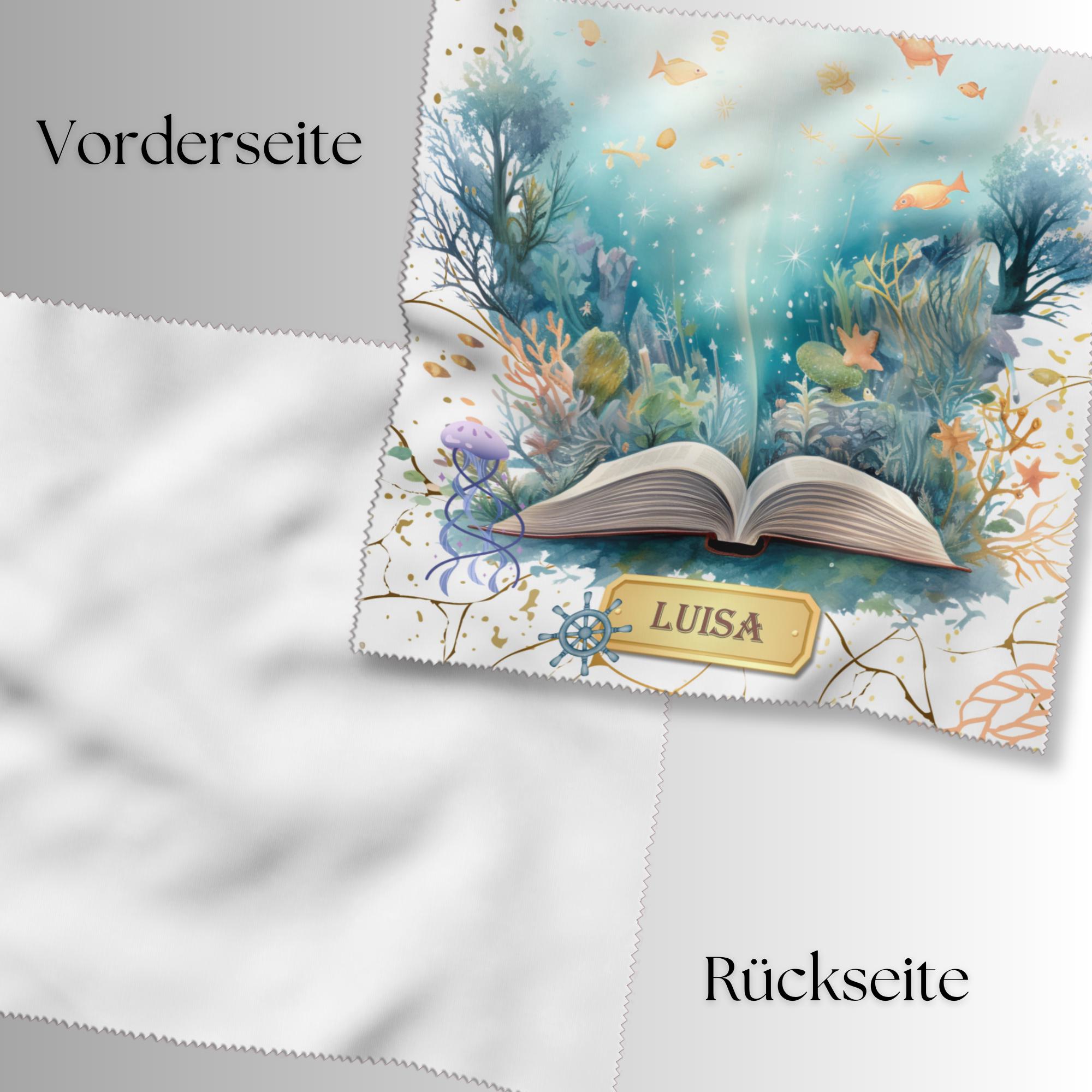 Brillenputztuch personalisiert mit Namen bedrucktes Mikrofasertuch für Brillen Displays Objektive Geschenk zum Geburtstag #FA14P