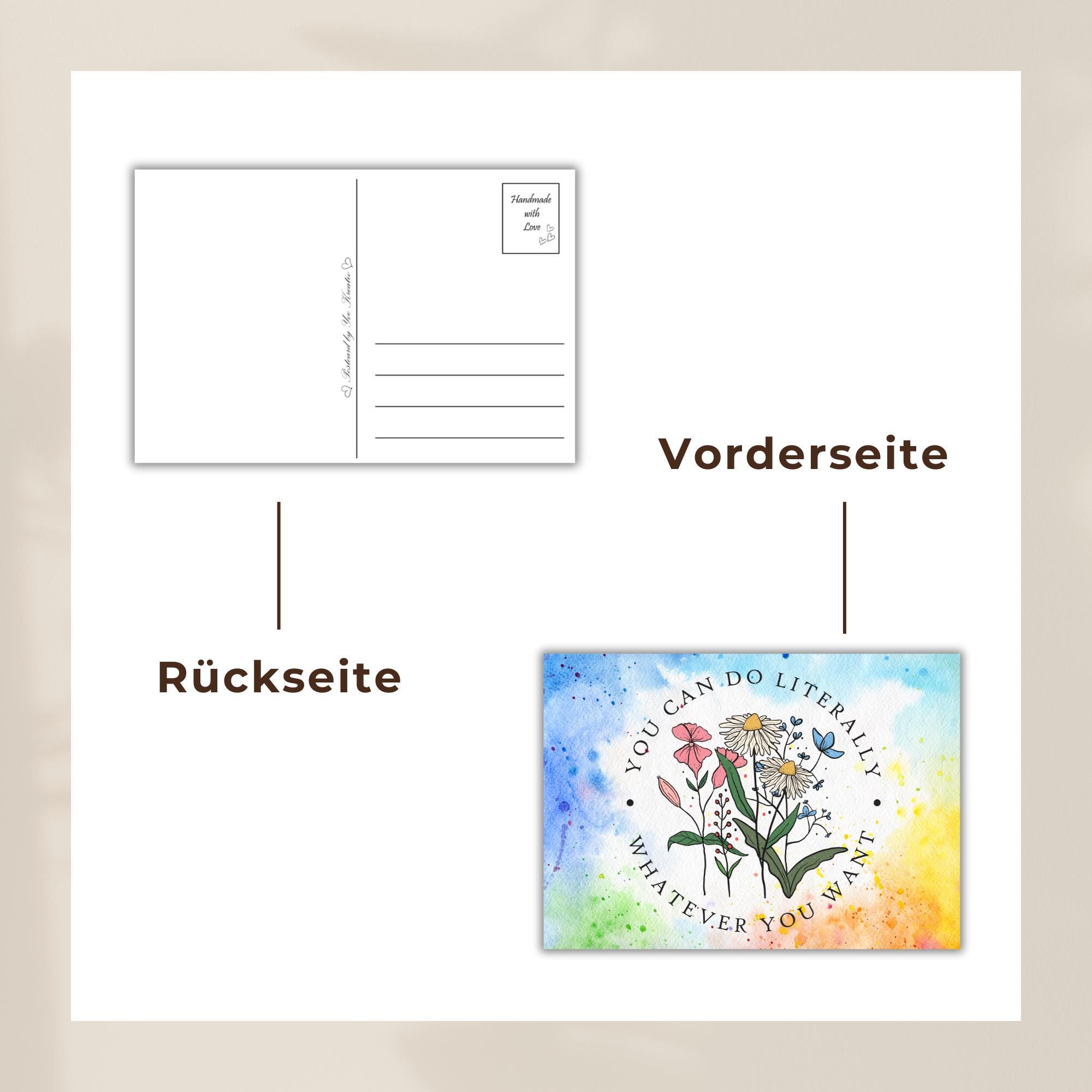 Postkarte Grußkarte Regenbogen Farben Karte Geburtstag Motivation Aufmunterung Mitbringsel Freund Geschenk #PLS Postkarte Grußkarte Regenbogen Farben Karte Geburtstag Motivation Aufmunterung Mitbringsel Freund Geschenk #PLS