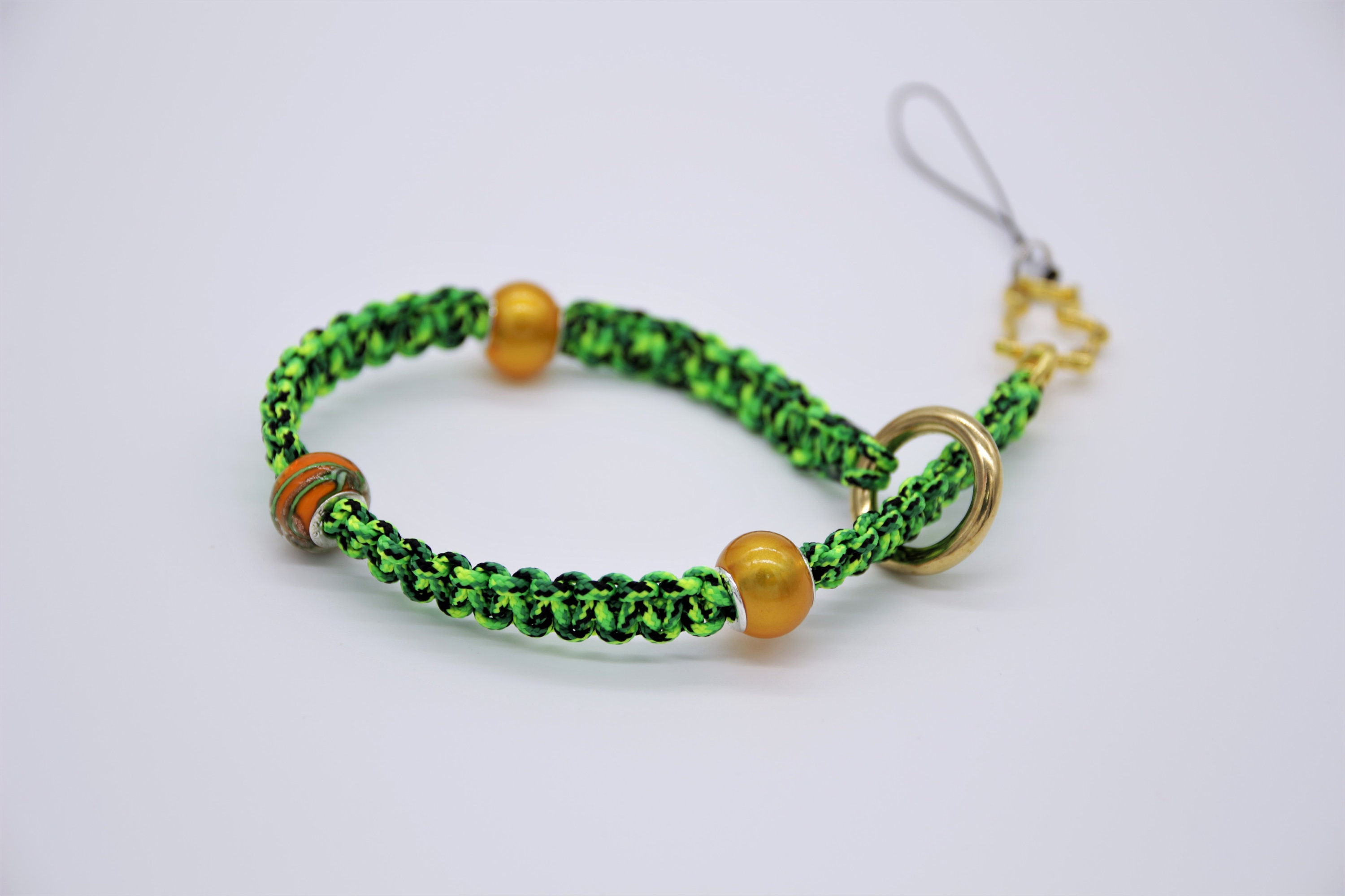 Handy-Handschlaufe / Handygurt/ Handyschmuck / Handyband geknotet aus Paracord (Fallschirmschnur)