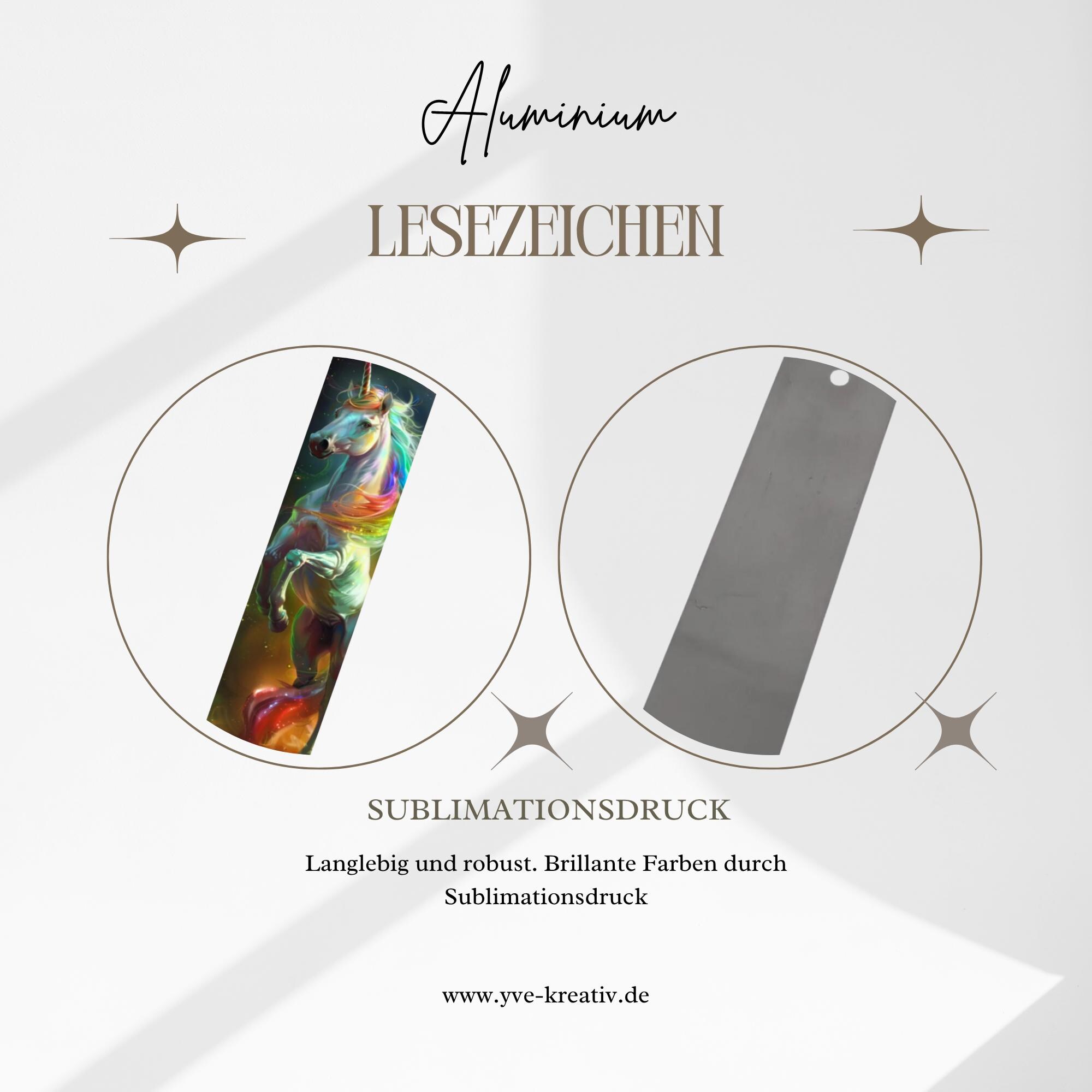 Lesezeichen aus Aluminium Geschenk Geburtstag Einhorn Fantasy Bücher Geschenk für Leseratten Bookmark - 2 Motive zur Auswahl #LEALU Lesezeichen aus Aluminium Geschenk Geburtstag Einhorn Fantasy Bücher Geschenk für Leseratten Bookmark - 2 Motive zur Auswahl #LEALU