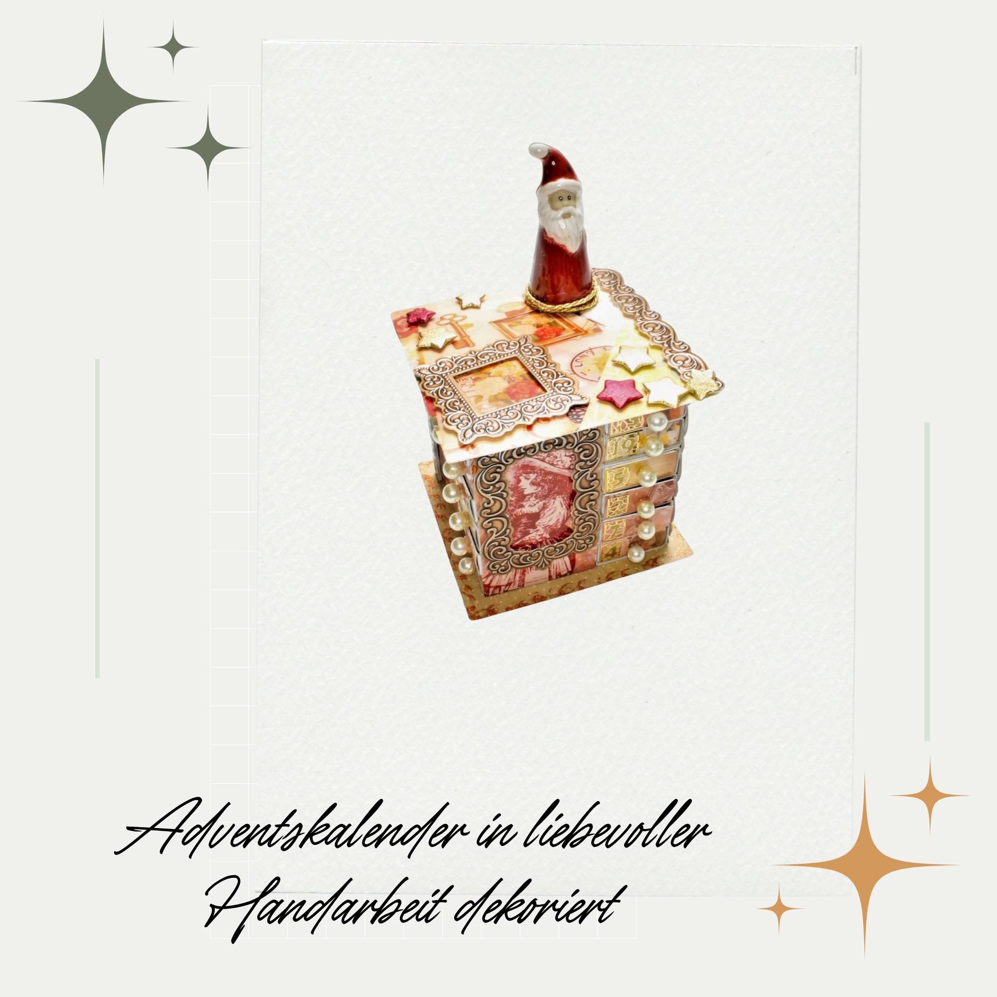 Adventskalender aus 24 Streichholzschachteln Tischdeko zu Weihnachten Adventskalender zum Befüllen Adventsdeko Geschenk Freundin  #613960050