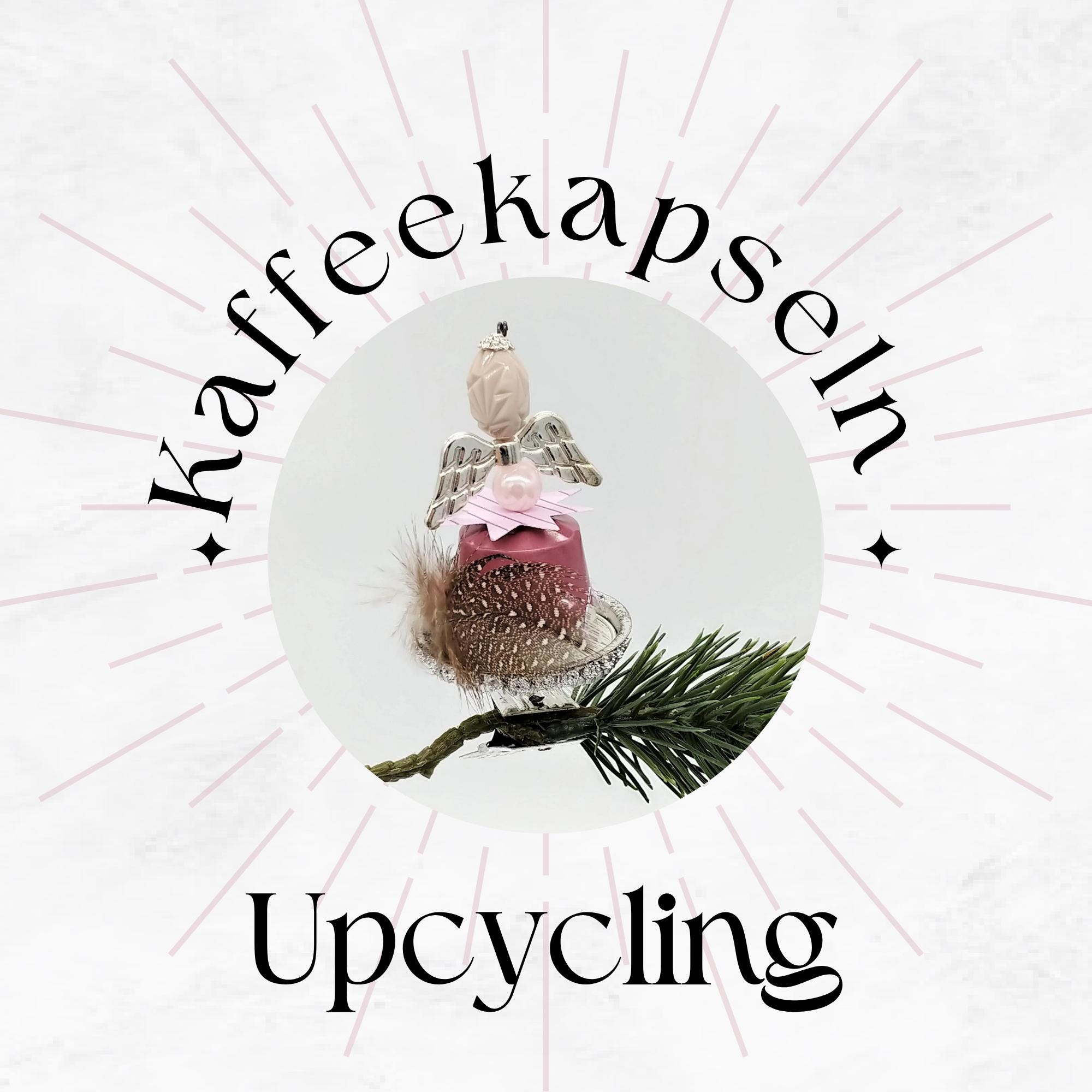 Engel aus Kaffeekapseln Christbaumkugel Upcycling Weihnachtskugel besonderer Weihnachtsdeko auf Metallklammer Christbaumclip  #1122708427