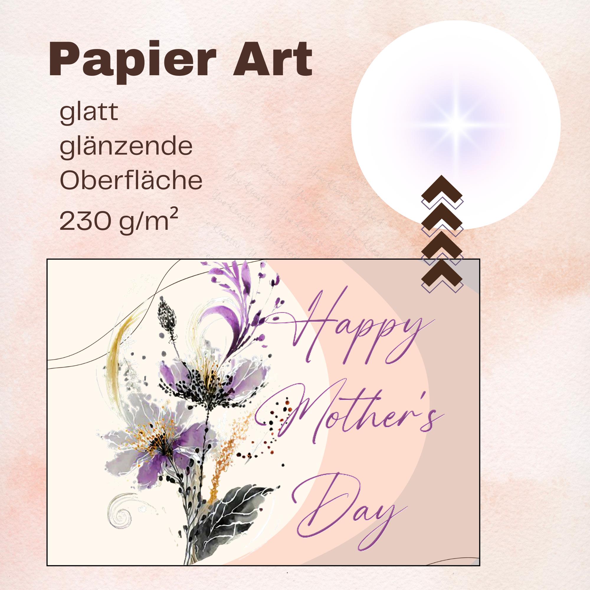 Geschenk Muttertag Postkarte Karte Glückwunschkarte Grußkarte Geschenkkarte auf DIN A6 Karte mit Glanzoberfläche #PHO Geschenk Muttertag Postkarte Karte Glückwunschkarte Grußkarte Geschenkkarte auf DIN A6 Karte mit Glanzoberfläche #PHO