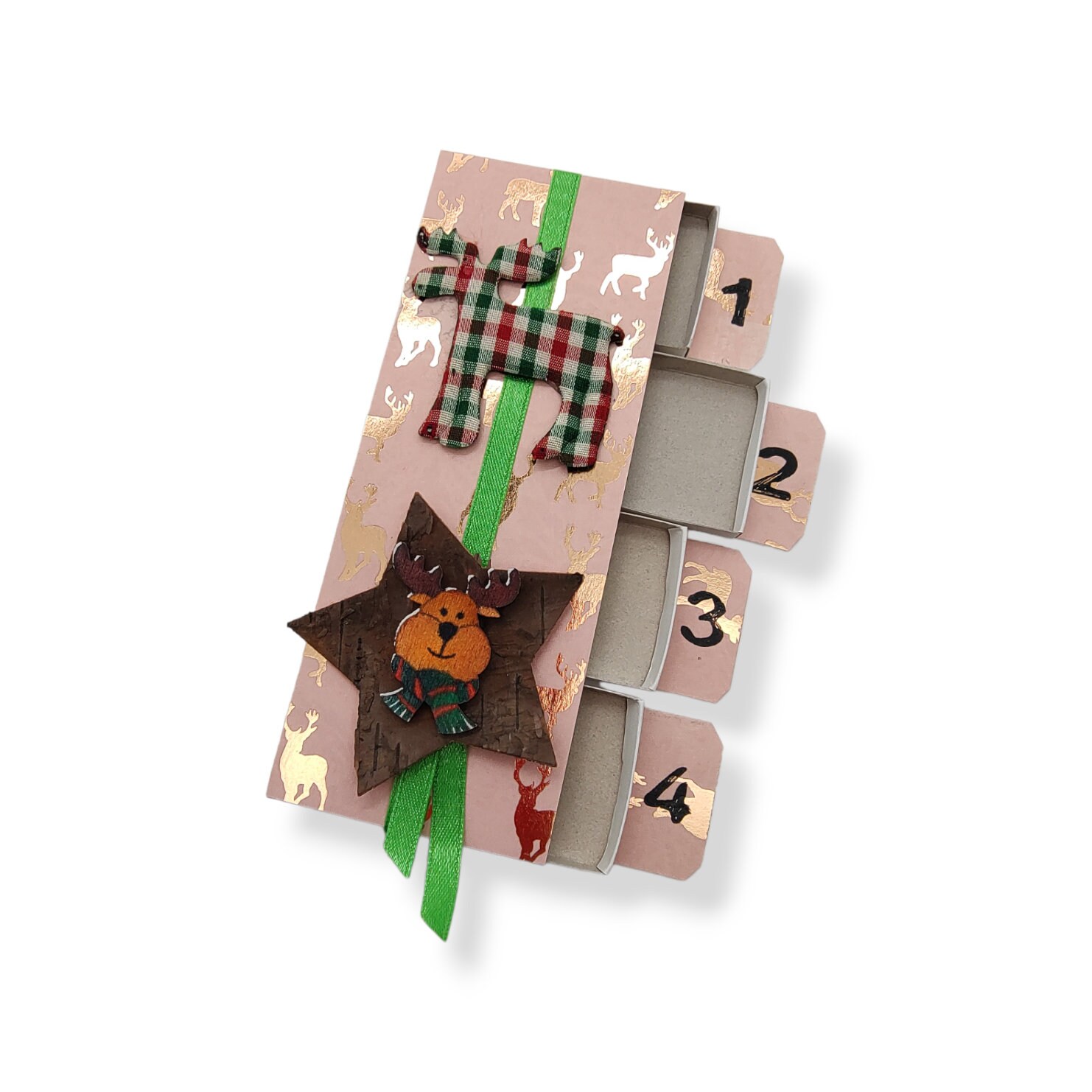 Adventskalender zum Befüllen aus 4 Streichholzschachteln