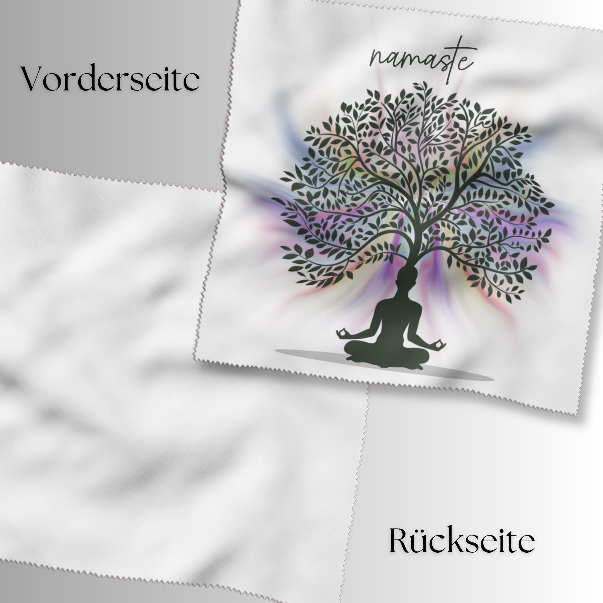 Brillenputztuch Geschenk Yoga Meditation bedrucktes Mikrofasertuch für Brillen Tuch für Displays Handy Kameraobjektiv  #SP