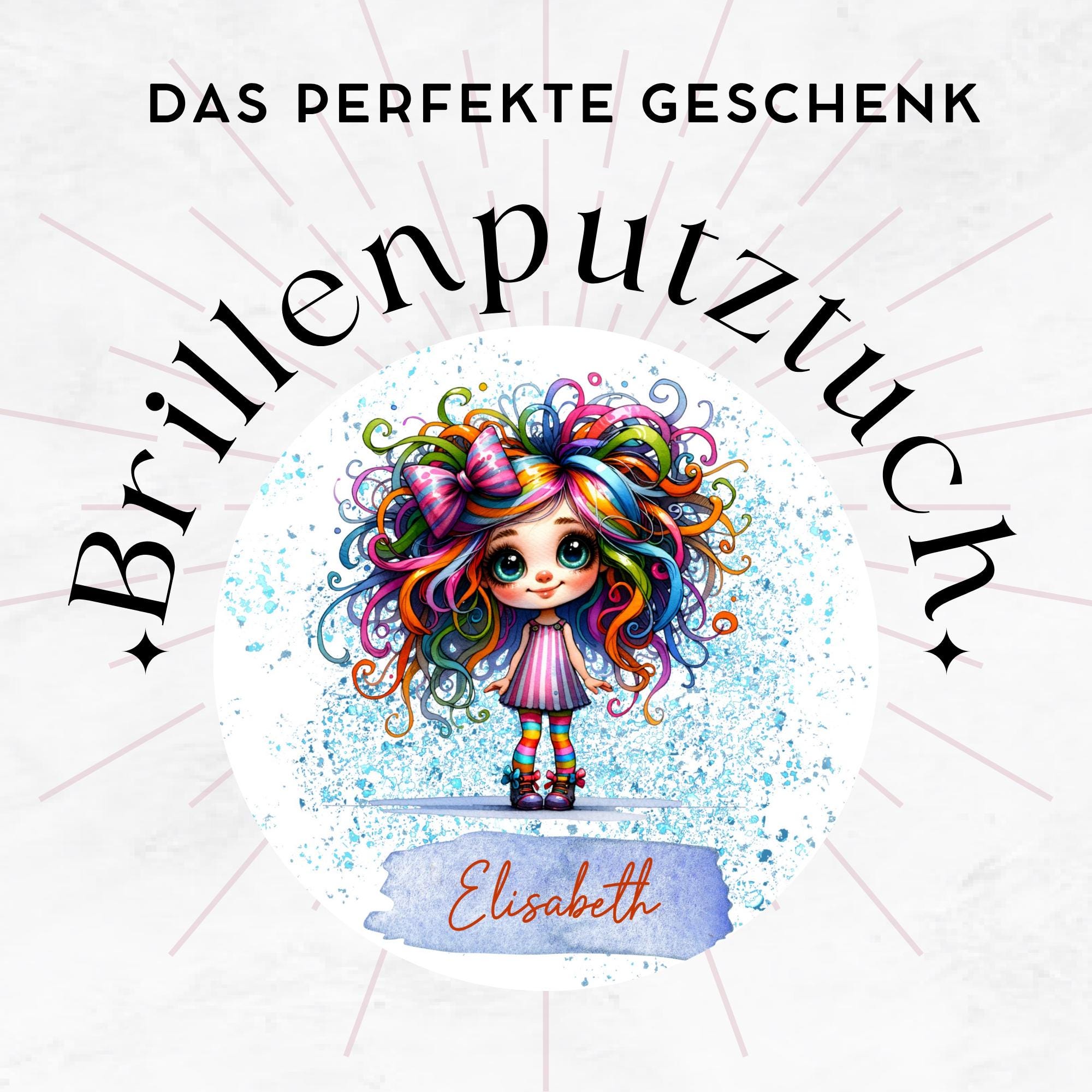 Brillenputztuch personalisiert mit Namen bedrucktes Mikrofasertuch für Sonnenbrille Displays Geschenk Freundin Mitbringsel Tante #AL6P