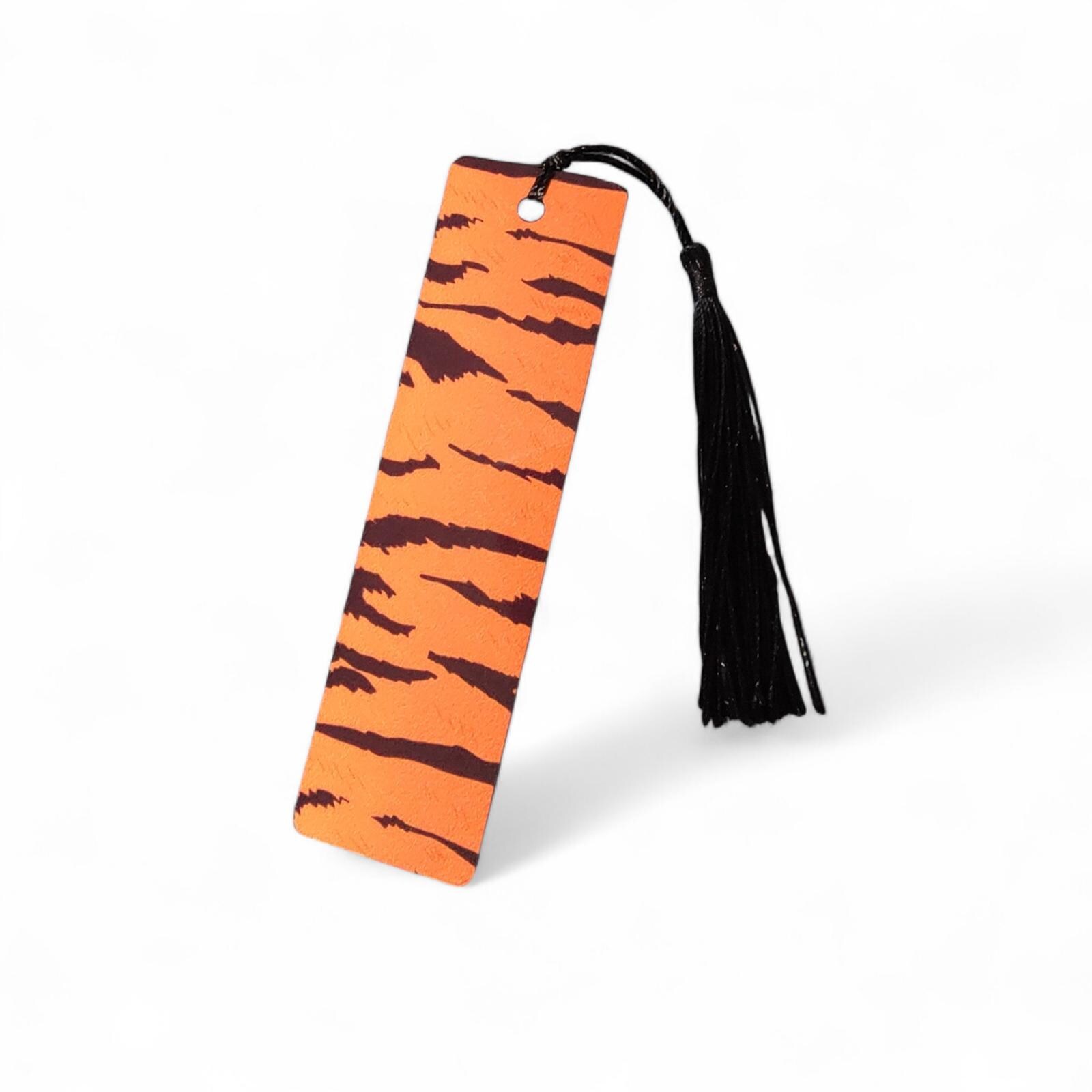 Lesezeichen aus Aluminium Geschenk zum Geburtstag, Muttertag Buchgeschenk "Motiv Animal Print Tiger" Bookmark #LEALU
