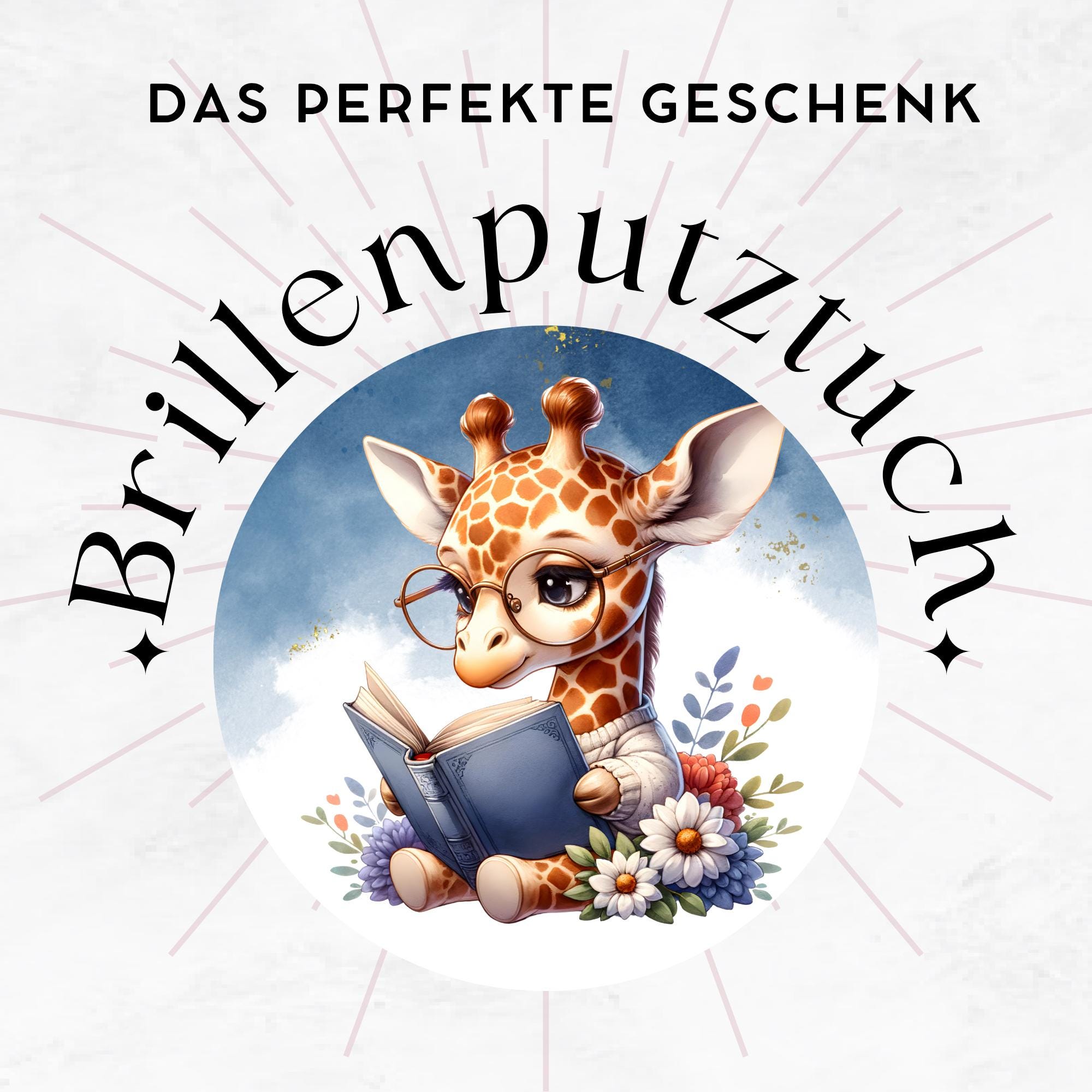 Brillenputztuch bedrucktes Mikrofasertuch für Brillen Kameratuch Brillentuch für Displays Objektive Geschenk Geburtstag Giraffe #TI125