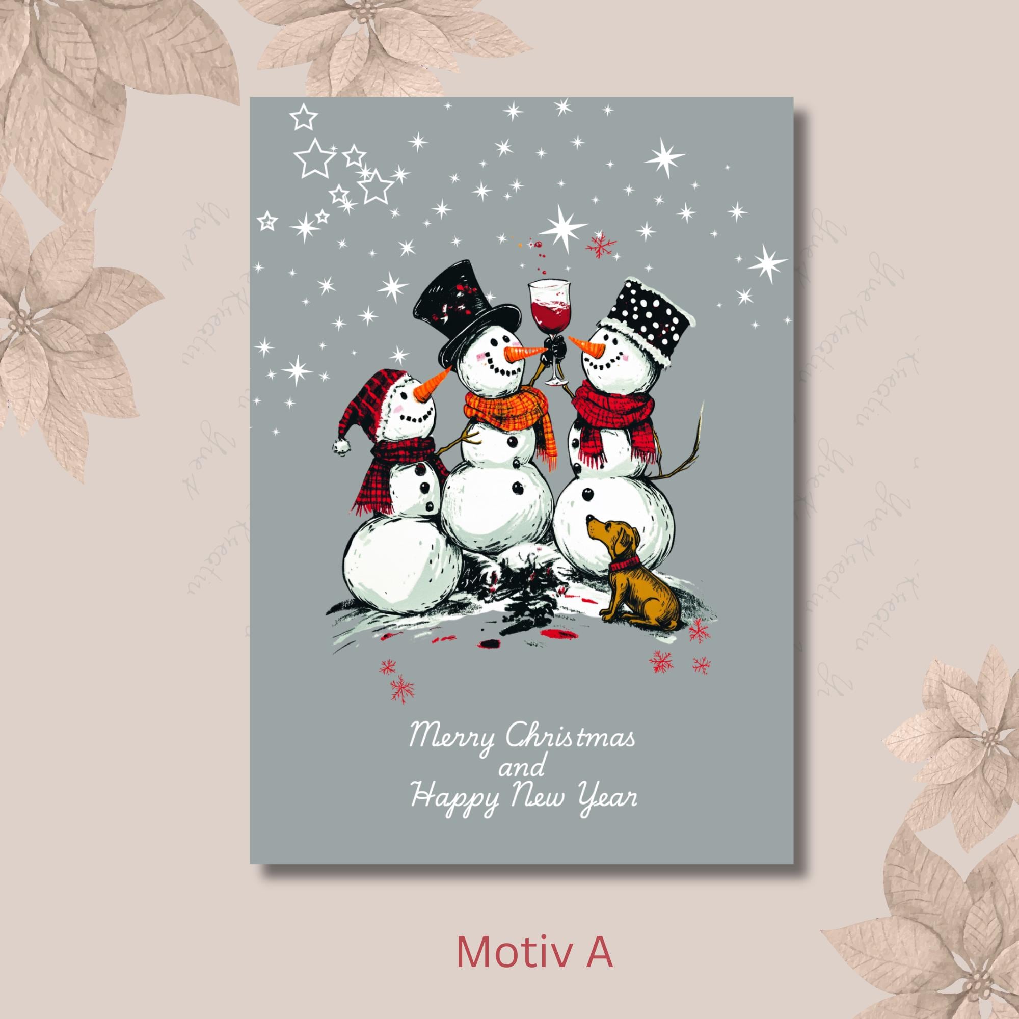 Weihnachtskarte, 2 Kartenmotive zur Auswahl, Postkarte, Grußkarte, Geschenkkarte, Weihnachtsgruß  #PHO