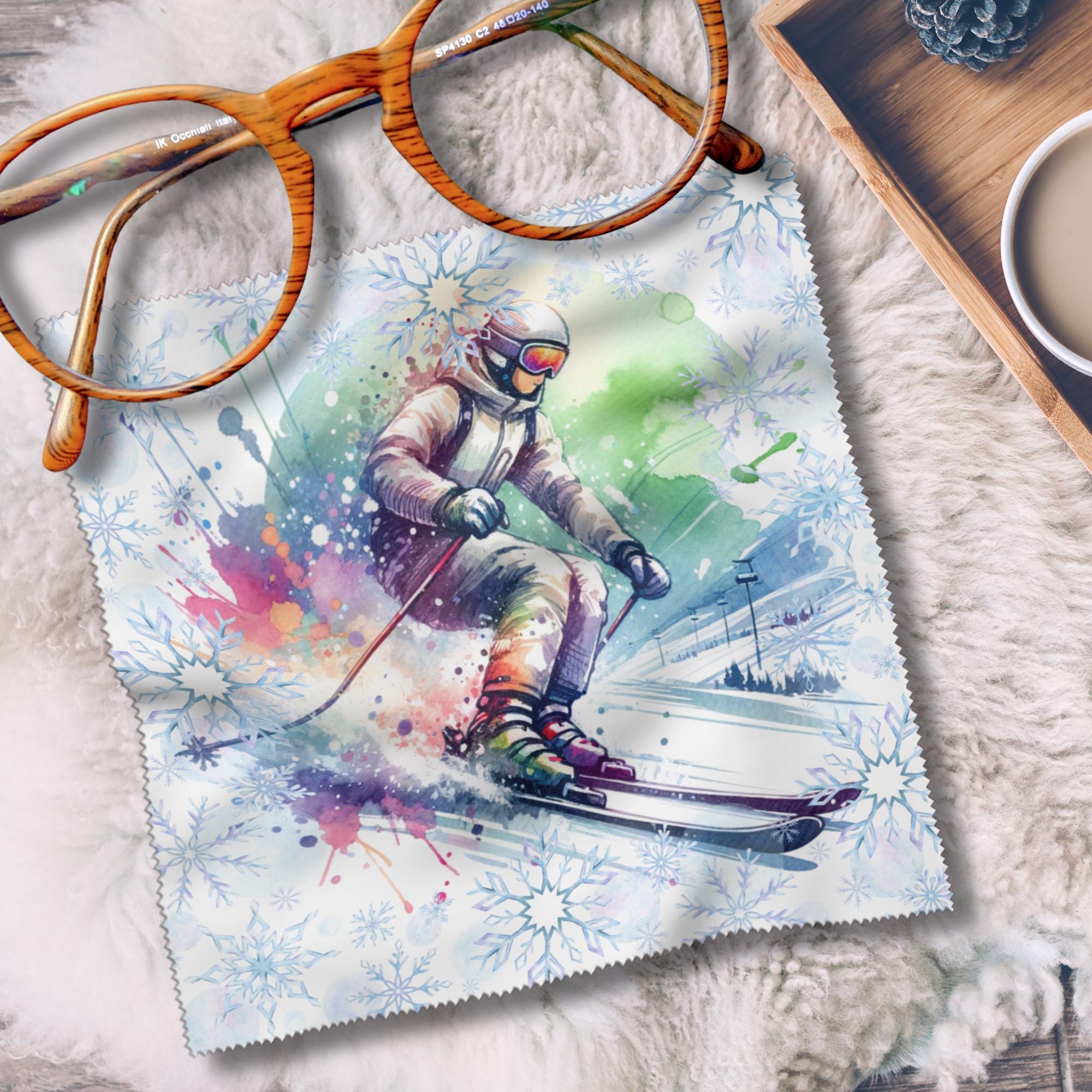 Brillenputztuch – Individuell bedrucktes Mikrofasertuch für Brillen, Displays & mehr | Perfektes Geschenk zum Winterurlaub #SP18