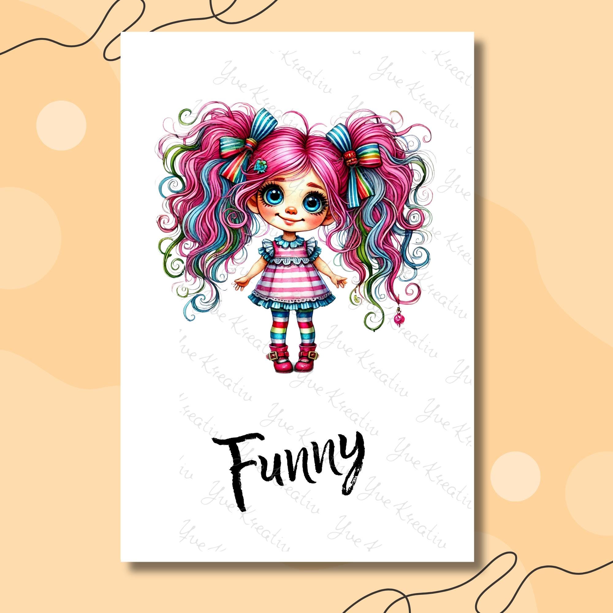 Postkarte, Grußkarte, Karte zum Geburtstag I Crazy, Funny, Lovely I Schrullige witzige Mädchen, Beste Freundin  #PHO