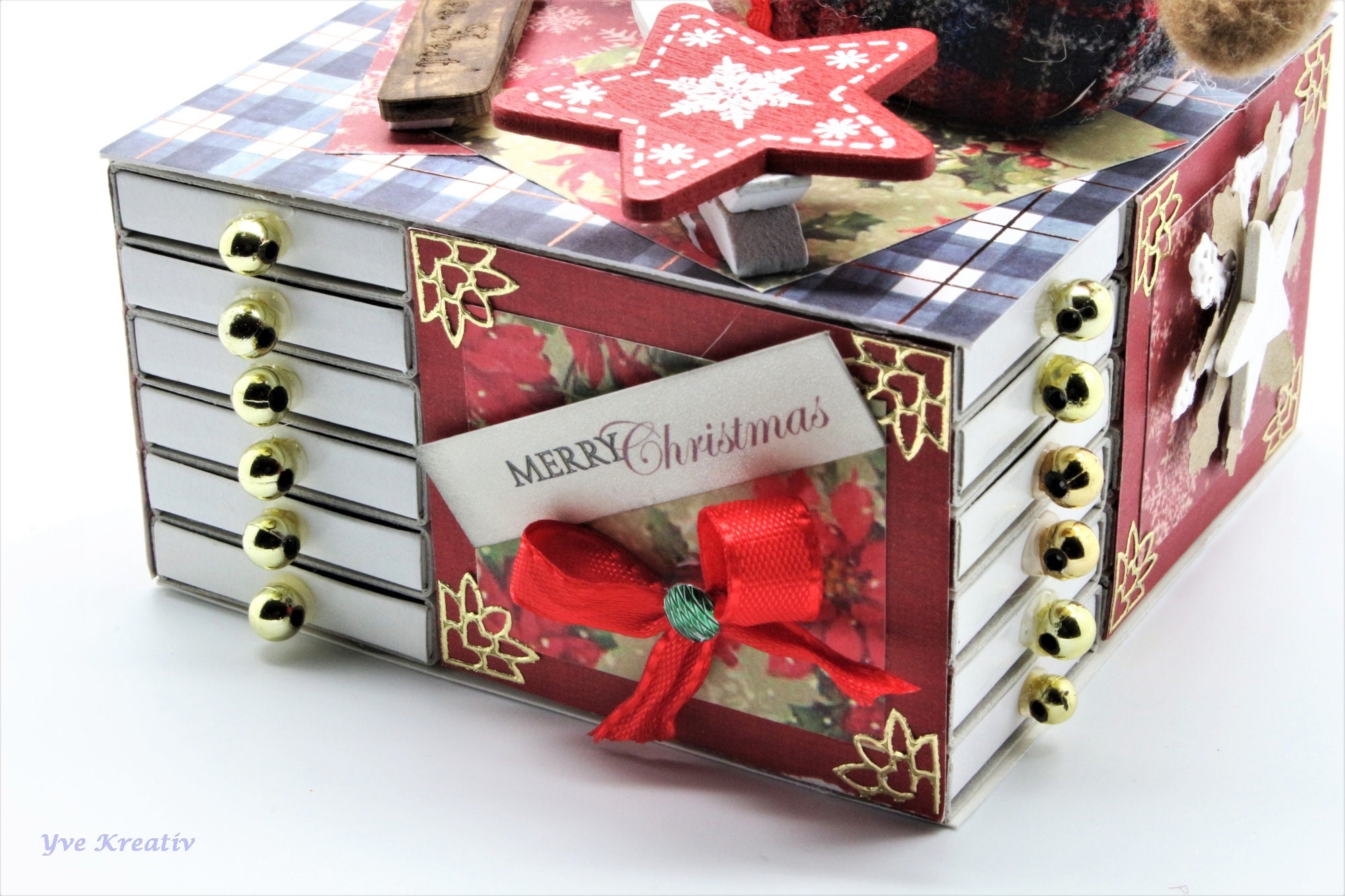 Adventskalender "Rentier" aus 24 Streichholzschachteln Tischdeko zu Weihnachten Adventskalender "Rentier" aus 24 Streichholzschachteln Tischdeko zu Weihnachten