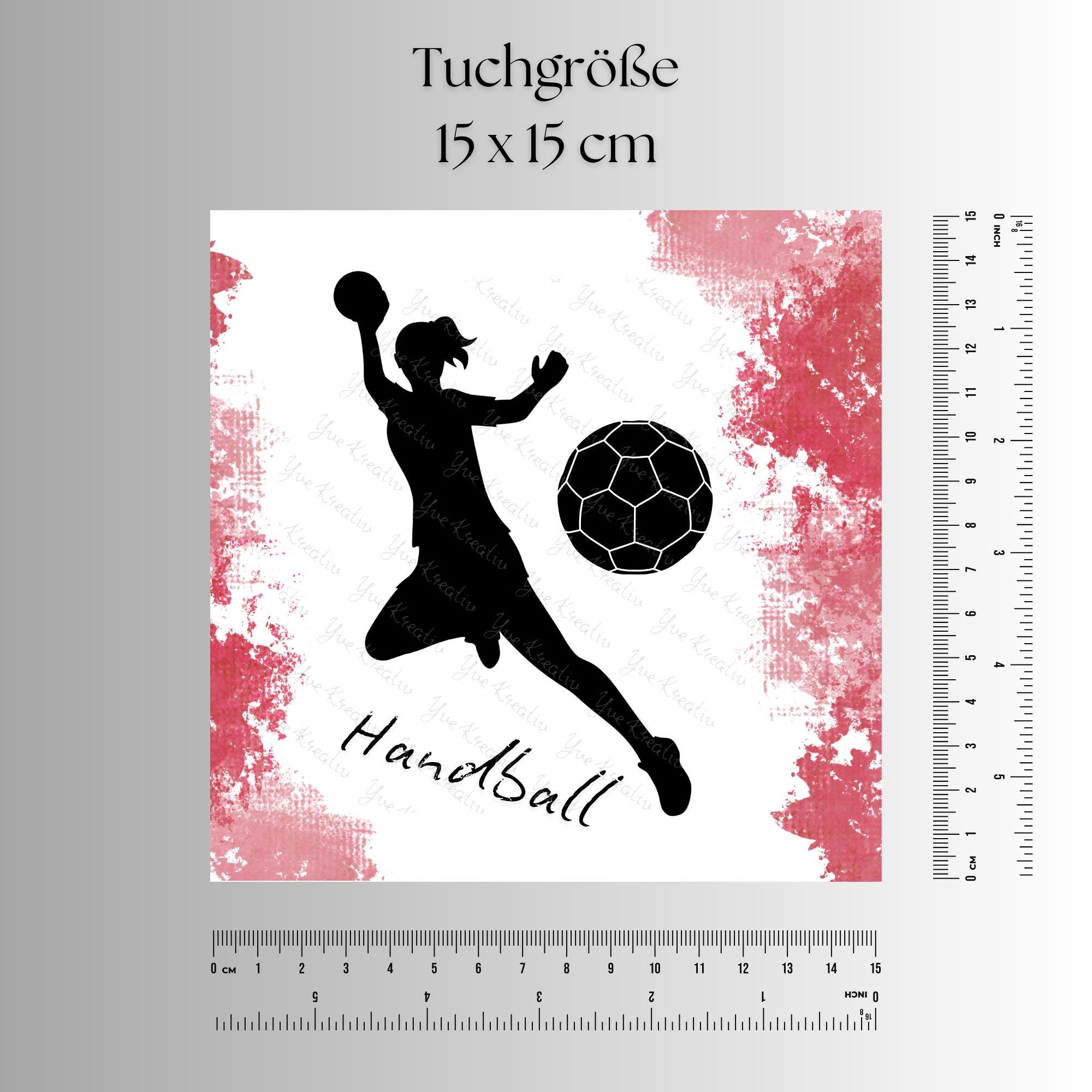 Brillenputztuch bedrucktes Mikrofasertuch für Brillen Tuch für Displays Geschenk zum Geburtstag Handballerin #SP27