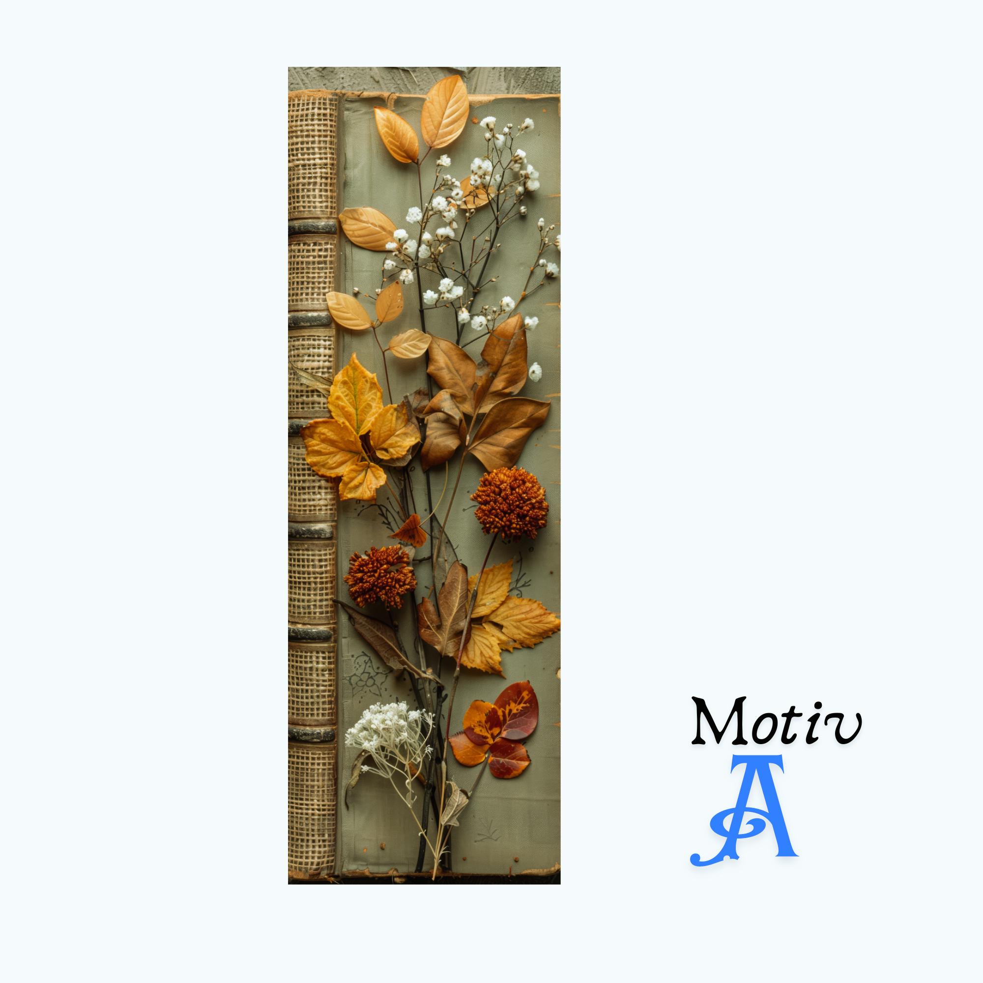 Lesezeichen aus Aluminium Herbstblätter Pilze Geschenk Herbst Mitbringsel Garten Bücherzeichen Bookmark - 2 Motive zur Auswahl  #LEALU