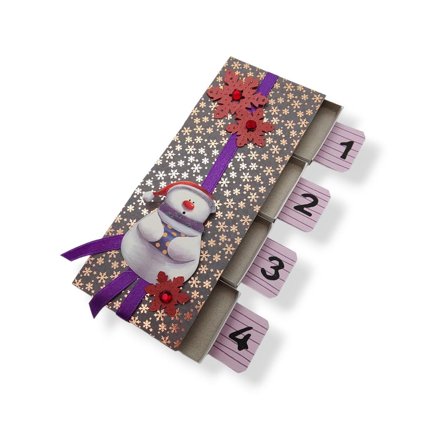 Adventskalender zum Befüllen aus 4 Streichholzschachteln  #613960872