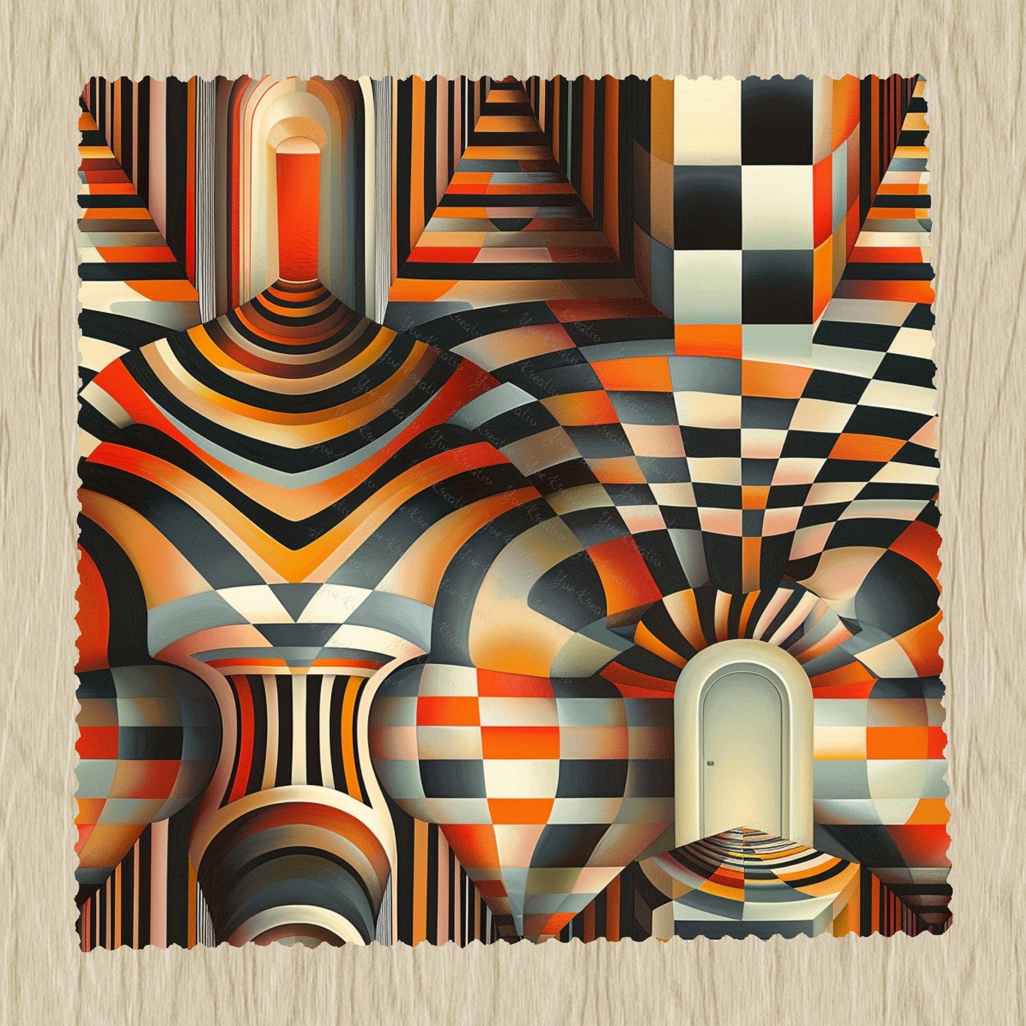 Brillenputztuch Op-Art bedrucktes Mikrofasertuch für Brille Sonnenbrille Displays Handyputztuch Brillentuch Mikrofaser #AL76