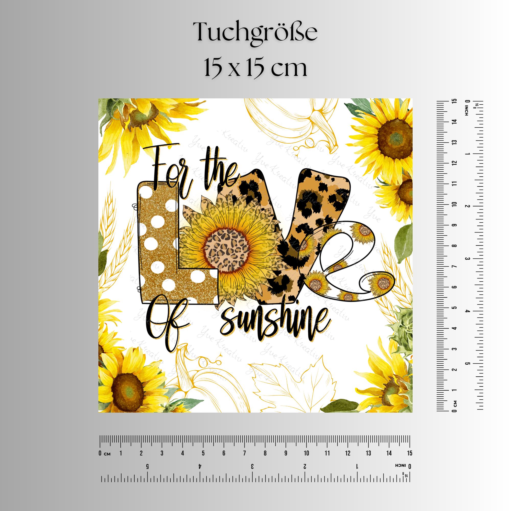 Brillenputztuch Sonnenblume Geschenk Love bedrucktes Mikrofasertuch für Brillen Displays Mitbringsel Freundin Geschenkidee Mama #MO21