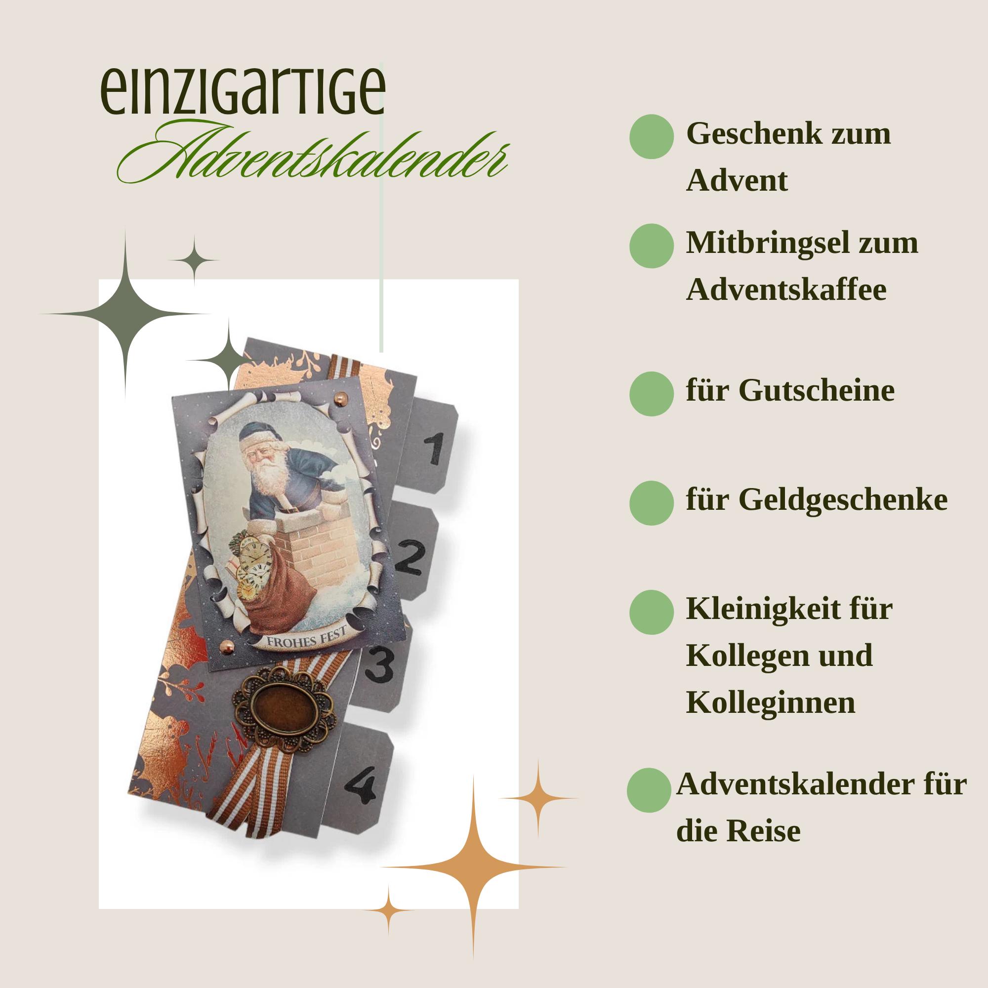 Adventskalender zum Befüllen aus 4 Streichholzschachteln Upcycling kleine Adventsgeschenke Geldgeschenk Weihnachten Mitbringsel #613960910
