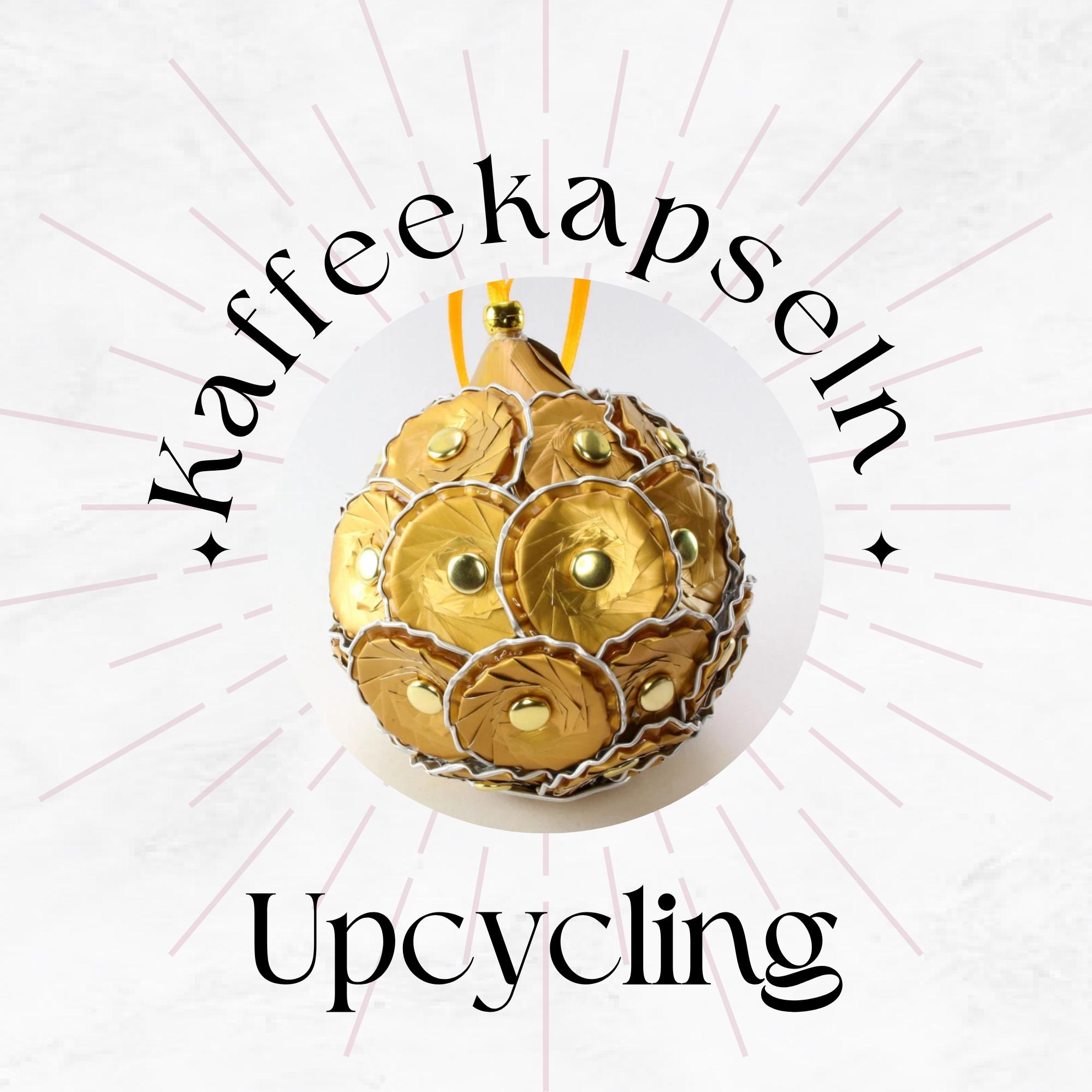 Große Weihnachtskugel Dekokugel aus Kaffeekapseln Christbaumkugel Weihnachtsornament Weihnachtsdeko Fensterdeko Upcycling #627795755
