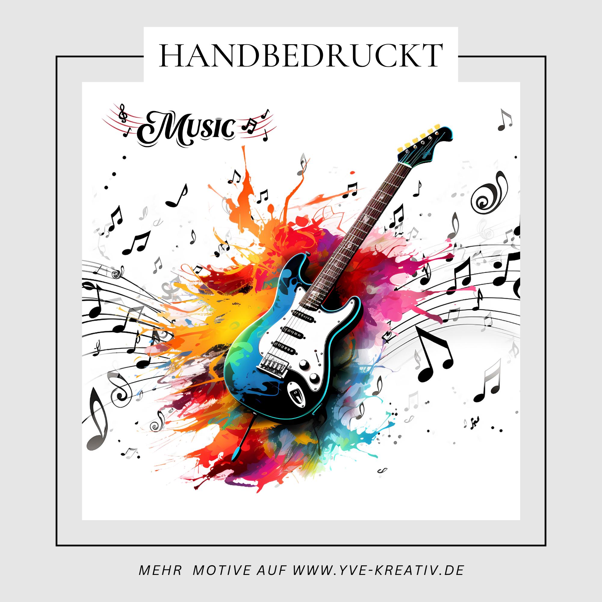 Brillenputztuch Gitarre bedrucktes Mikrofasertuch für Brillen Tuch für Displays Geschenk Musiker Mitbringsel Gitarrenspieler #MC14