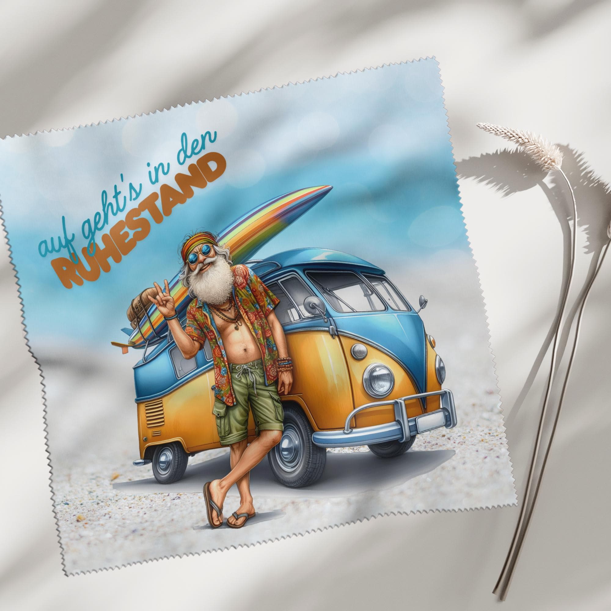 Brillenputztuch Ruhestand bedrucktes Mikrofasertuch für Brille Sonnenbrille Display Handy Geschenk zur Rente Abschied Kollege #BE13