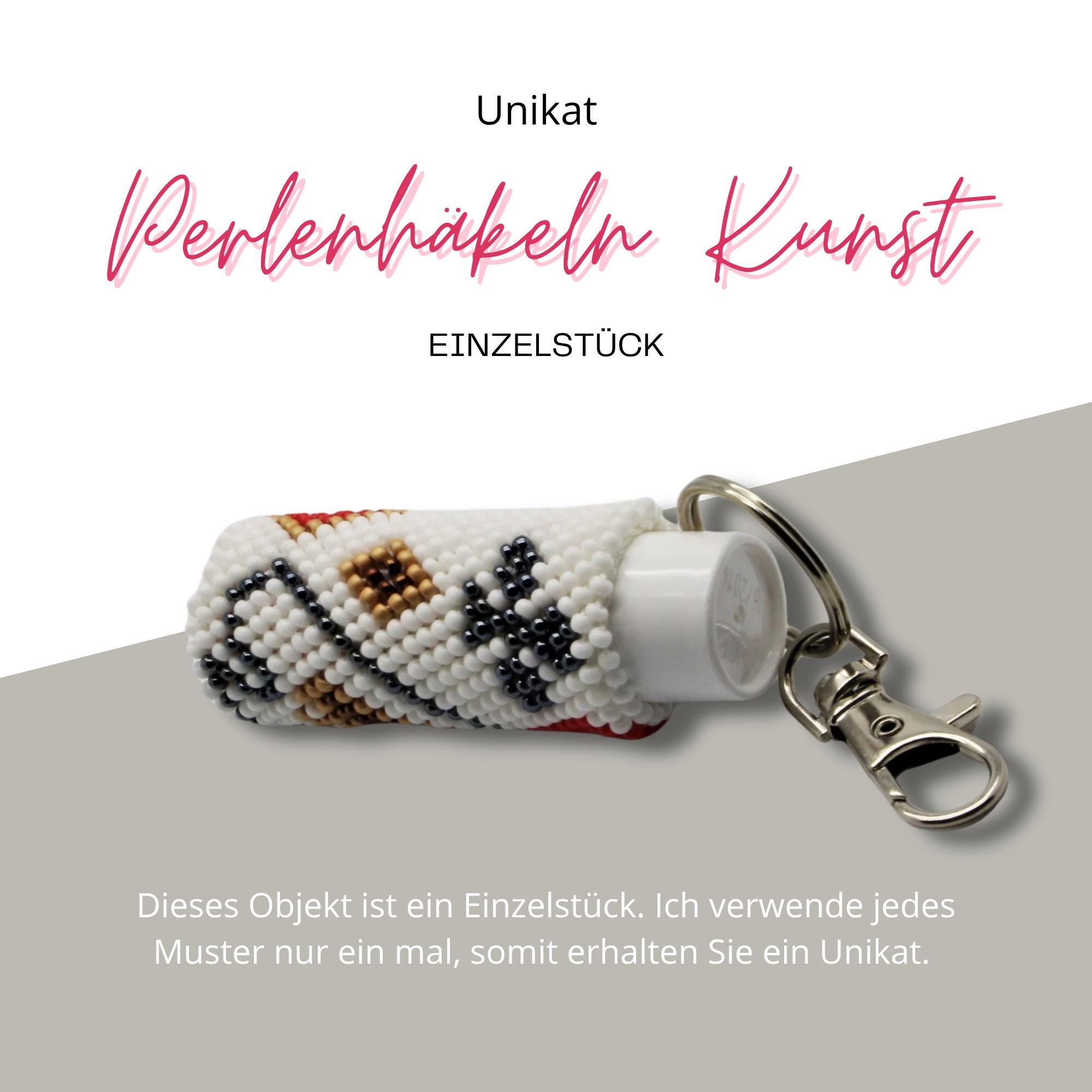 Anhänger für Lippenpflegestift Poker Lippenbalsam Täschchen Schlüsselanhänger aus Rocailles Miniperlen gehäkelt #773260783 Anhänger für Lippenpflegestift Poker Lippenbalsam Täschchen Schlüsselanhänger aus Rocailles Miniperlen gehäkelt #773260783