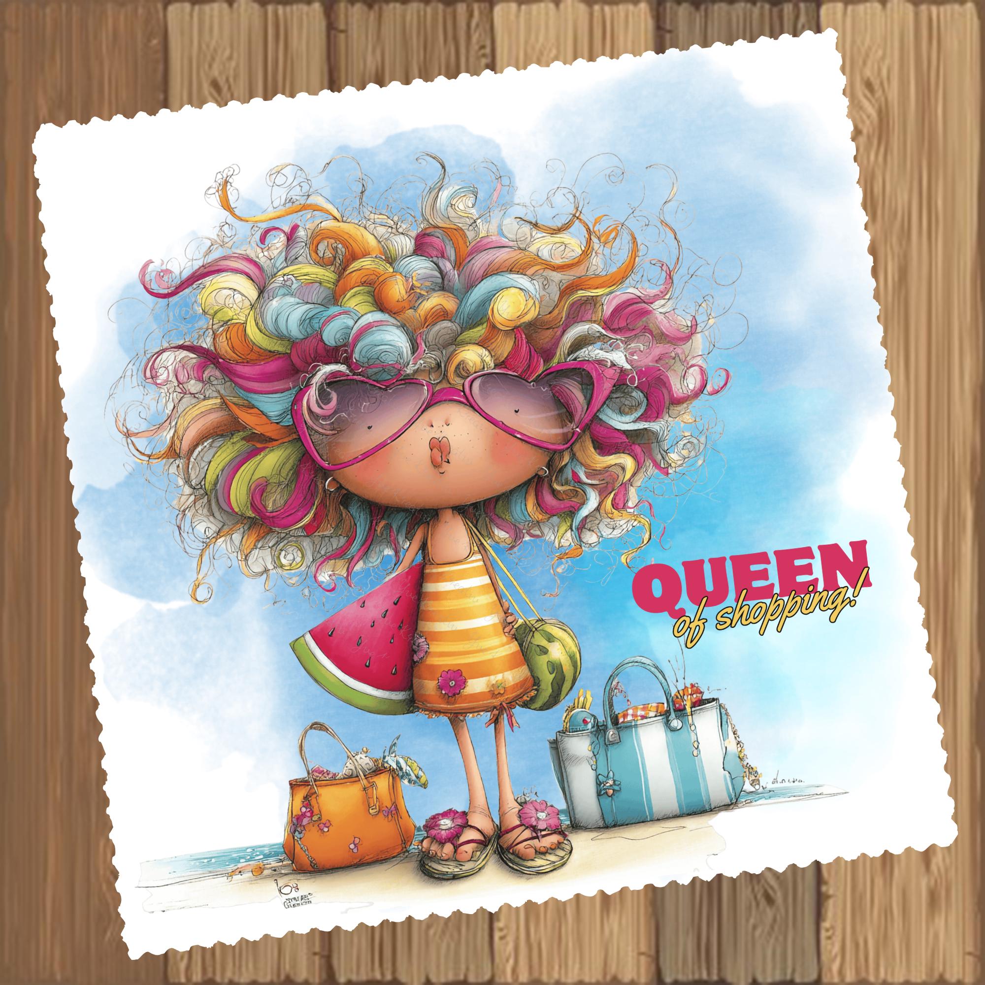 Brillenputztuch Queen of Shopping bedrucktes Mikrofasertuch für Brille Sonnenbrille Displays Handyputztuch Brillentuch Mikrofaser #AL89