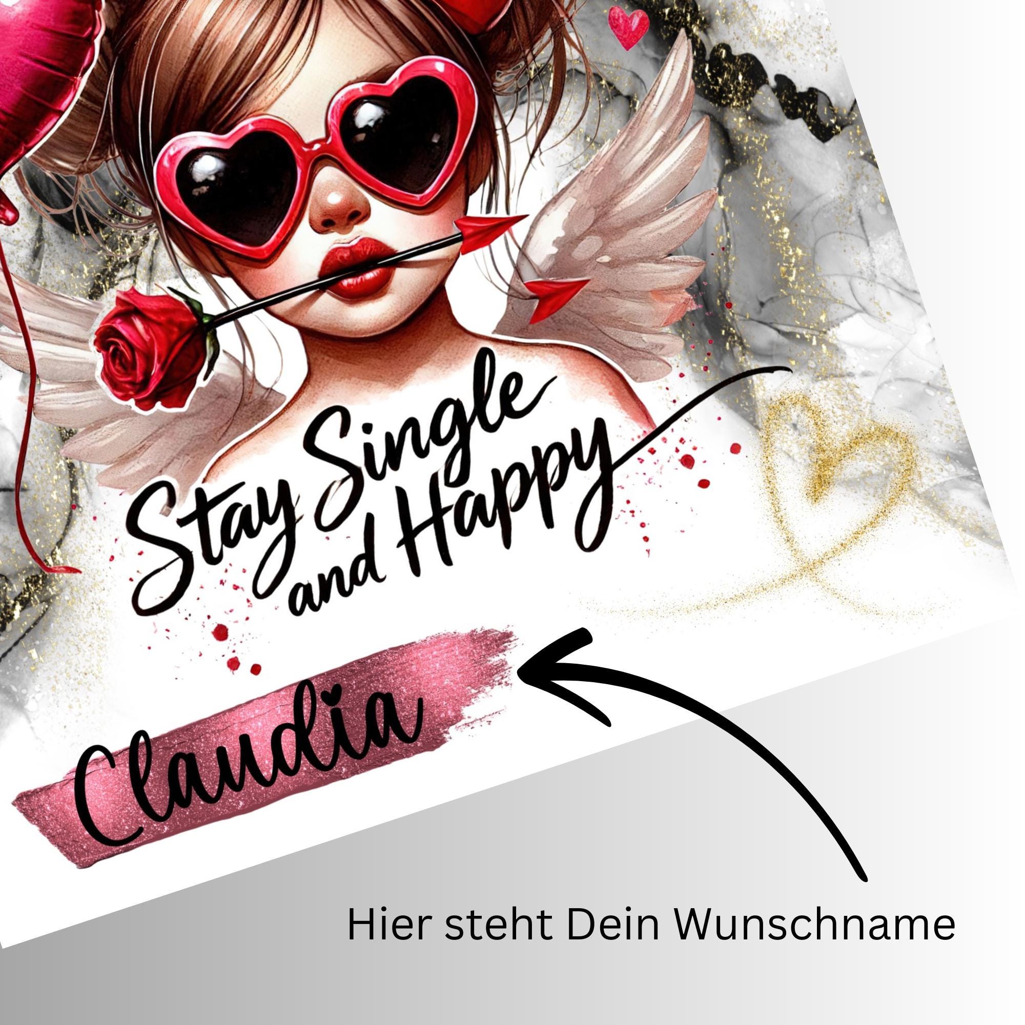 Brillenputztuch personalisiert – Individuell bedrucktes Mikrofasertuch für Brillen, Displays & mehr | Perfektes Geschenk für Singles #HO7P