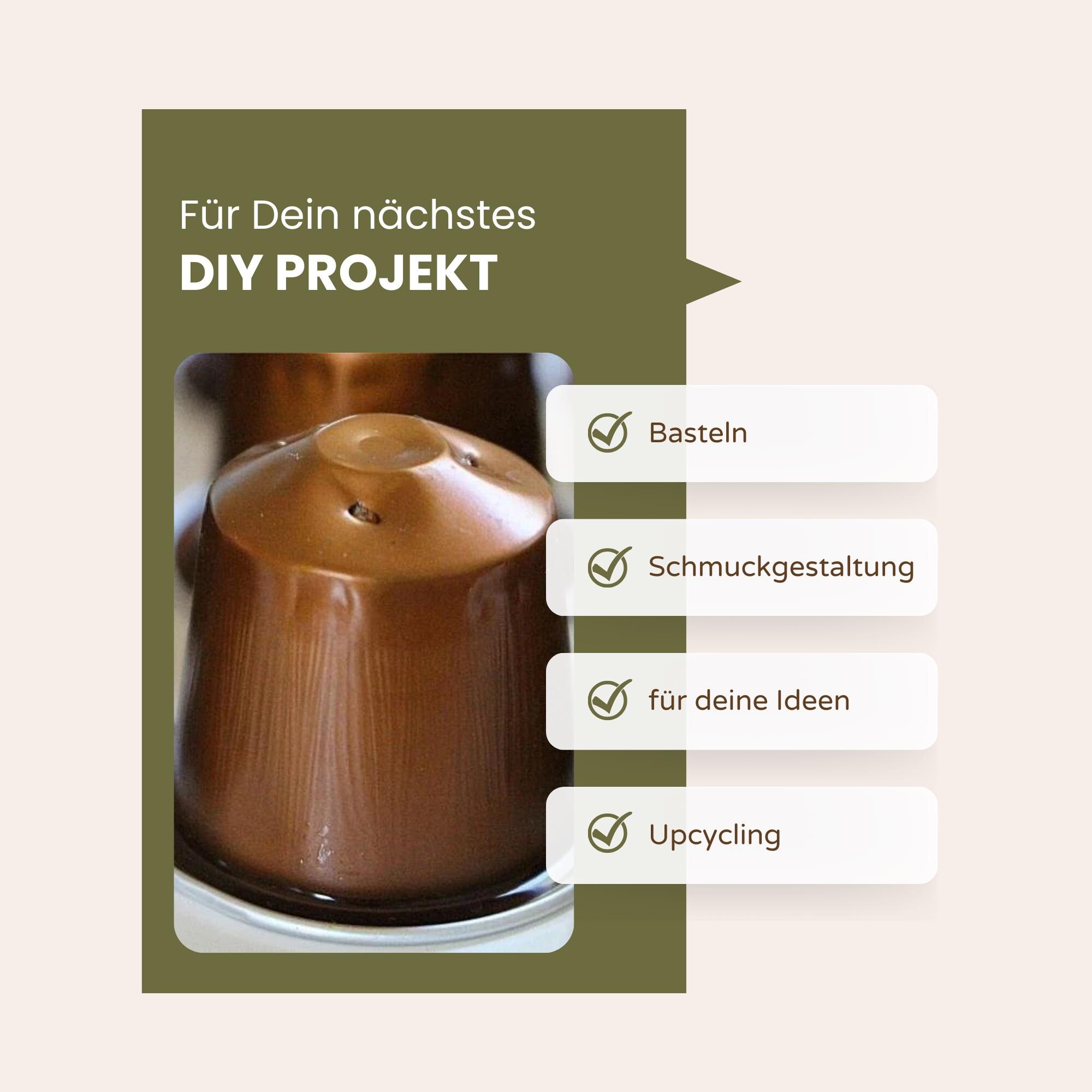 10 leere Kaffeekapseln Farbe kupfer zum Basteln Gestalten Bastelmaterial DIY Schmuckherstellung Zubehör #KNS 10 leere Kaffeekapseln Farbe kupfer zum Basteln Gestalten Bastelmaterial DIY Schmuckherstellung Zubehör #KNS