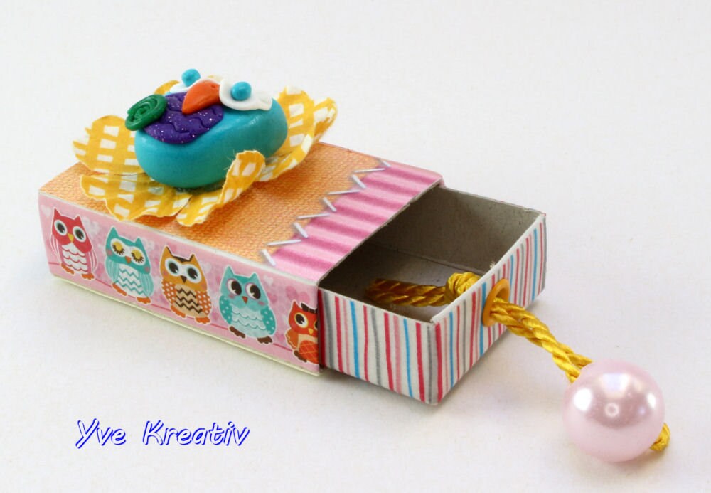 Kleine Schachtel, verzierte Streichholzschachtel als originelle Geschenkverpackung für Geld, Gutscheine und mehr