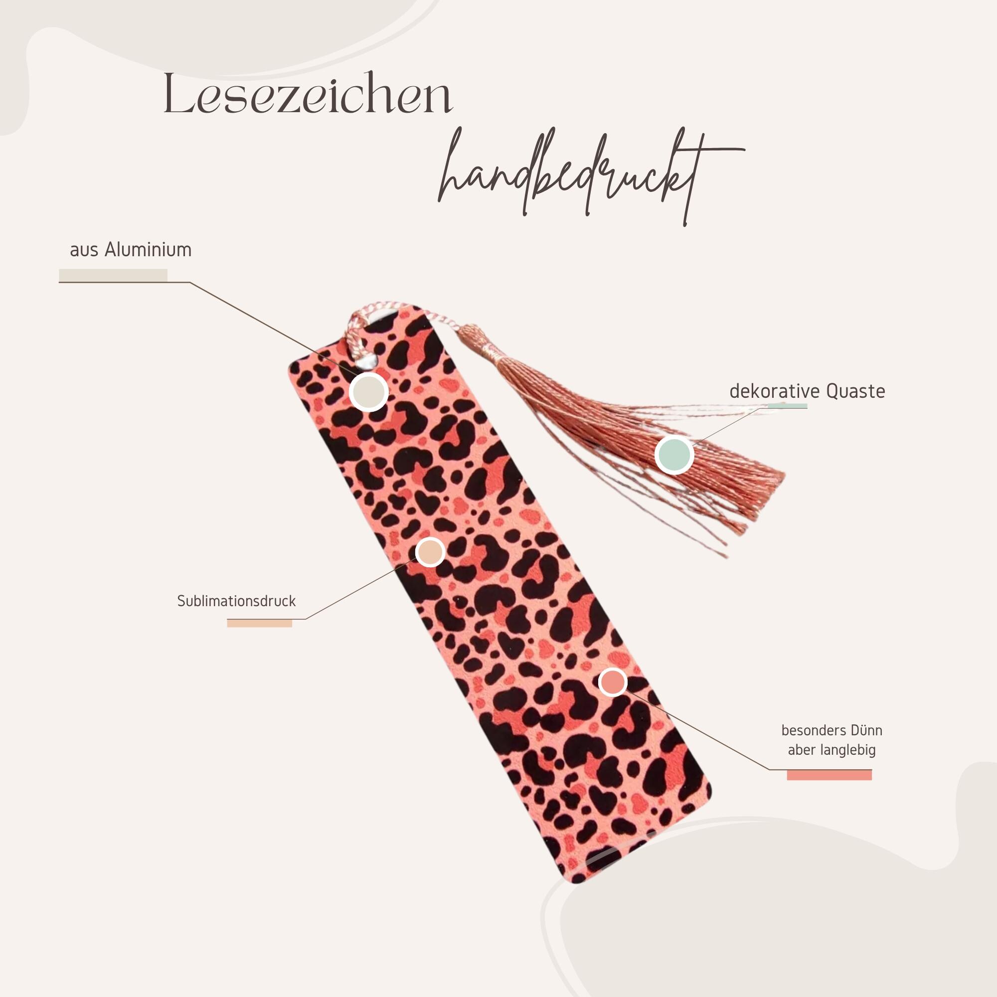 Lesezeichen aus Aluminium Animalprint Leopard Geschenk Geburtstag Mitbringsel Freundin Buchgeschenk Leseratte #LEALU Lesezeichen aus Aluminium Animalprint Leopard Geschenk Geburtstag Mitbringsel Freundin Buchgeschenk Leseratte #LEALU