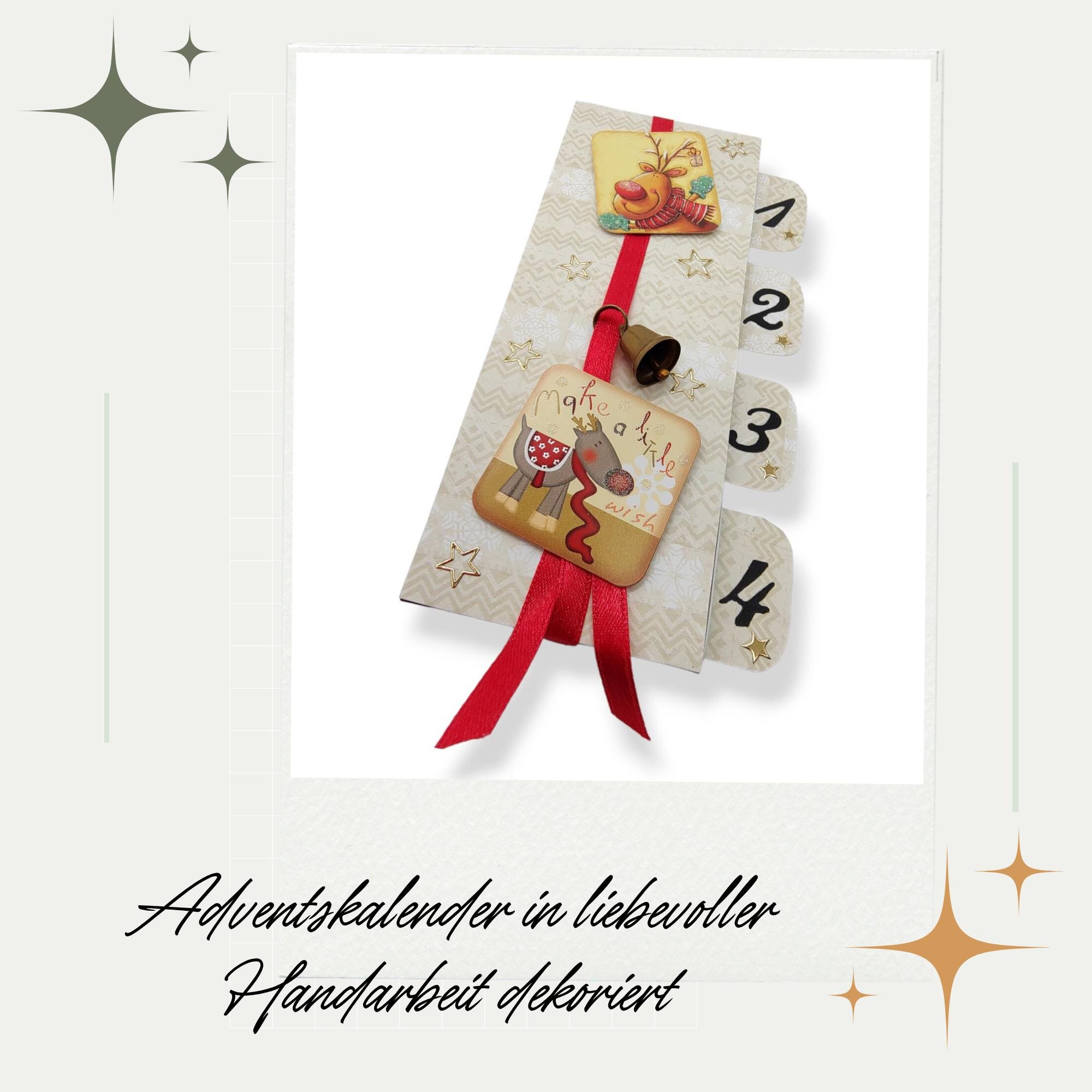 Adventskalender zum Befüllen aus 4 Streichholzschachteln Upcycling kleine Adventsgeschenke Geldgeschenk Weihnachten Mitbringsel #613960800