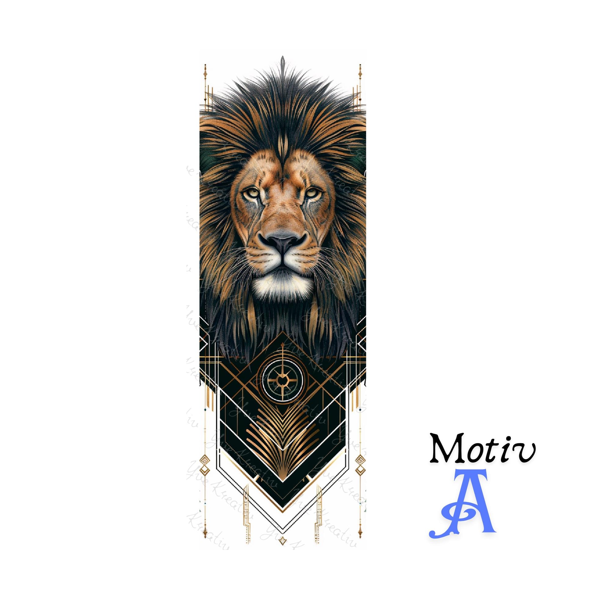 Lesezeichen aus Metall Schäferhund Geschenk Bücherzeichen Löwe Mitbringsel Tierliebhaber Bookmark Art Déco Stil -2 Motive zur Auswahl #LEALU