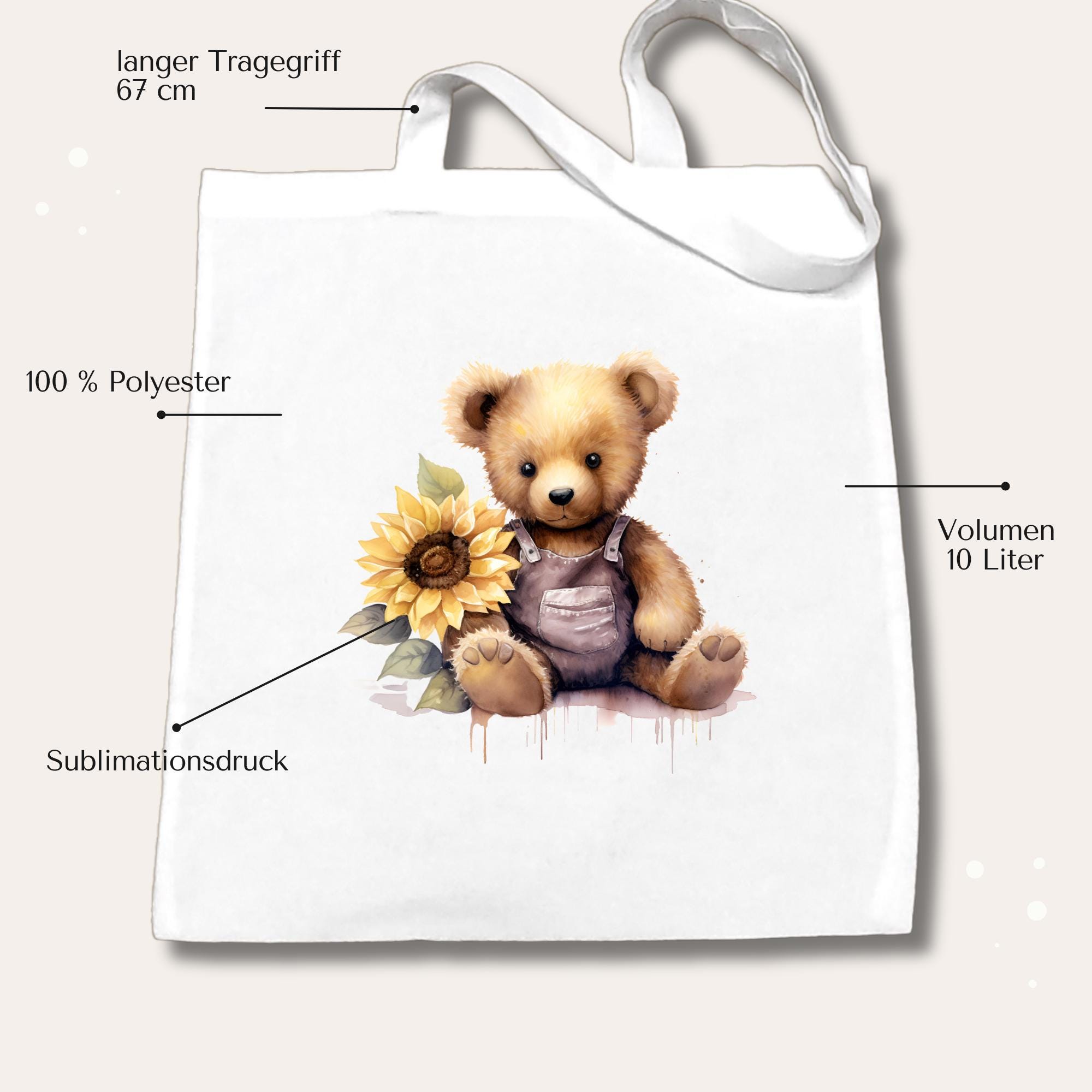 Stofftasche Stoffbeutel Teddy Bär Sonnenblume Einkaufstasche Geschenk Geburtstag Freundin Tasche Sommer Mitbringsel Bärenfreunde #STSUB Stofftasche Stoffbeutel Teddy Bär Sonnenblume Einkaufstasche Geschenk Geburtstag Freundin Tasche Sommer Mitbringsel Bärenfreunde #STSUB