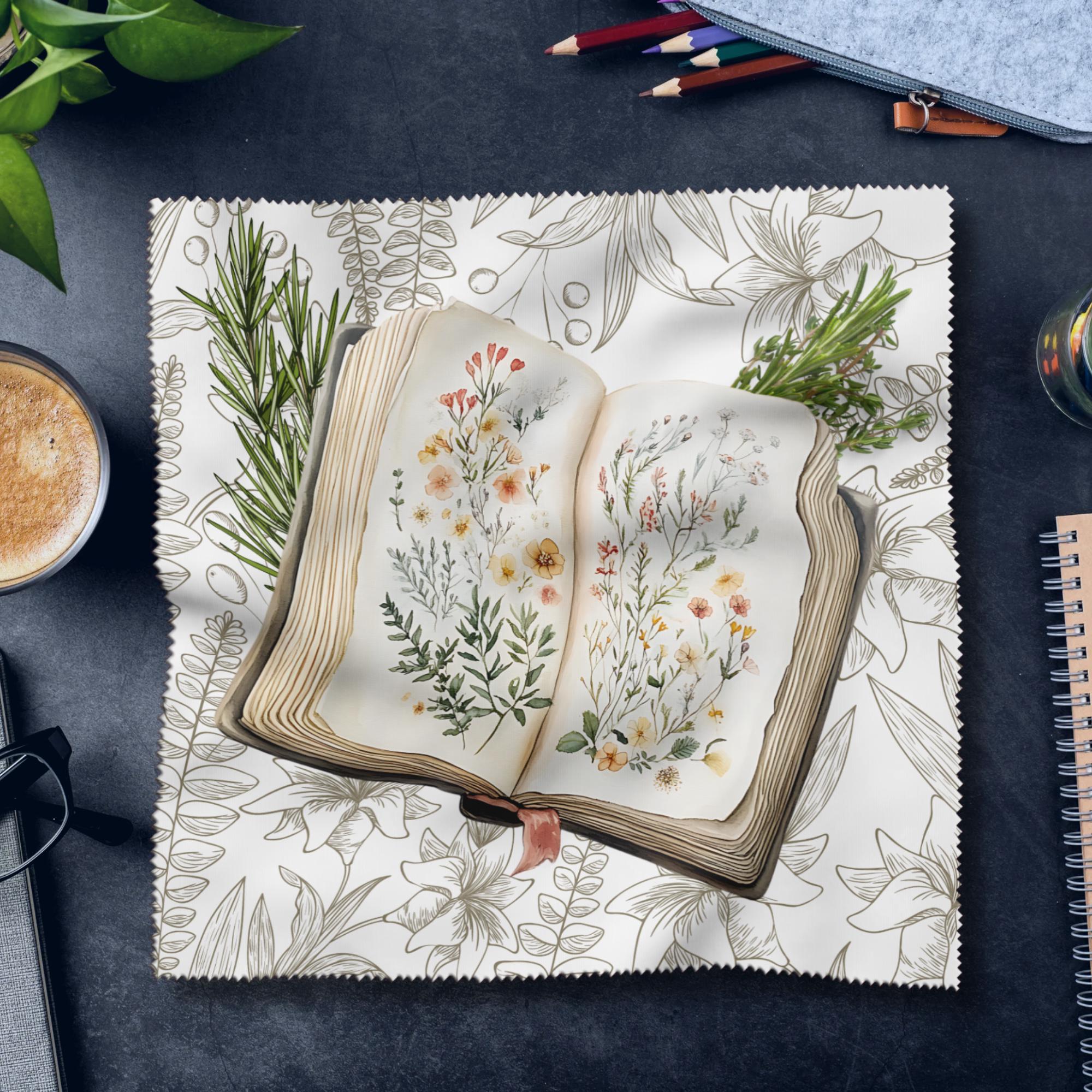 Brillenputztuch bedrucktes Mikrofasertuch für Brillen Tuch für Displays Geschenk Geburtstag Buch Mitbringsel Kräuterbuch #AL36 Brillenputztuch bedrucktes Mikrofasertuch für Brillen Tuch für Displays Geschenk Geburtstag Buch Mitbringsel Kräuterbuch #AL36