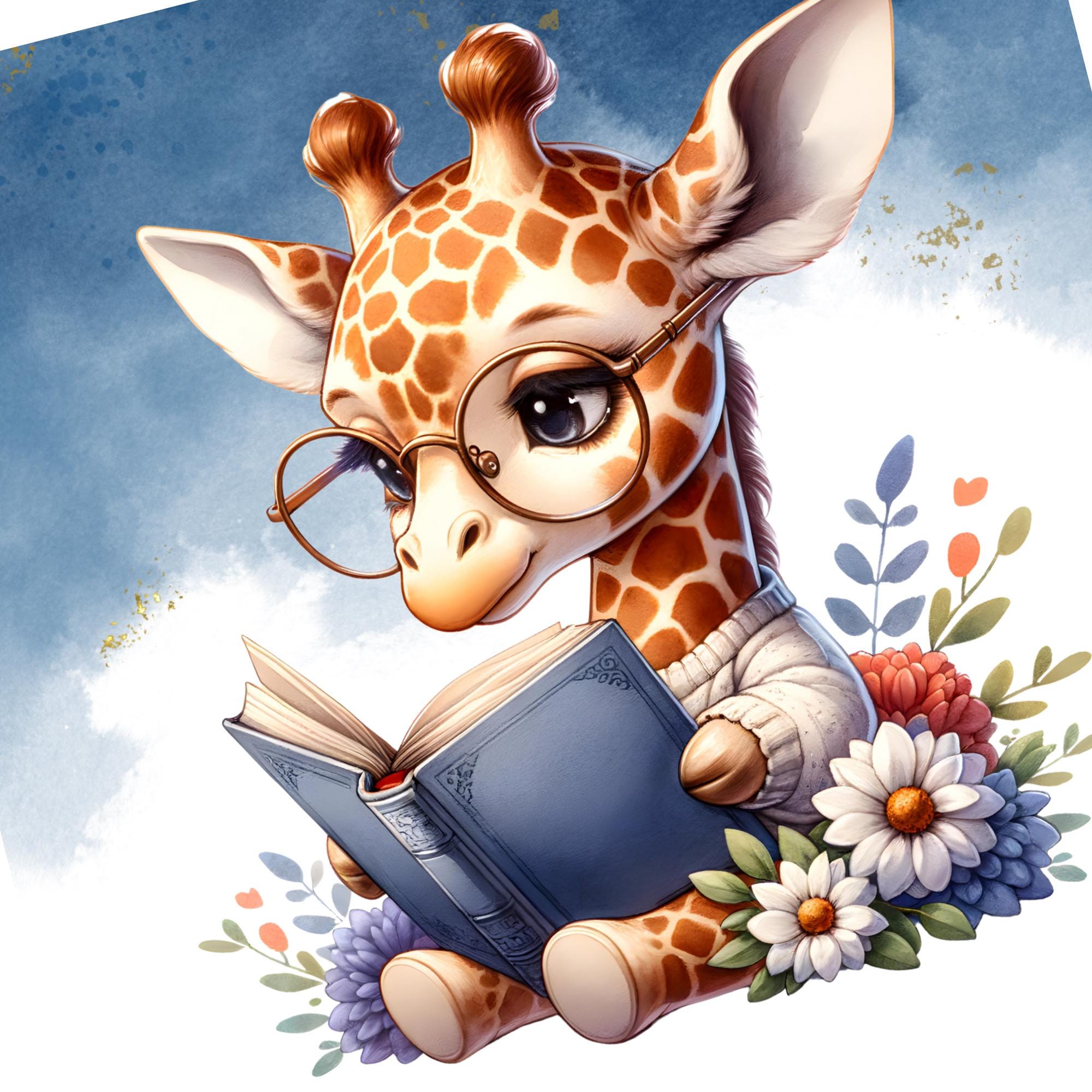 Brillenputztuch bedrucktes Mikrofasertuch für Brillen Kameratuch Brillentuch für Displays Objektive Geschenk Geburtstag Giraffe #TI125