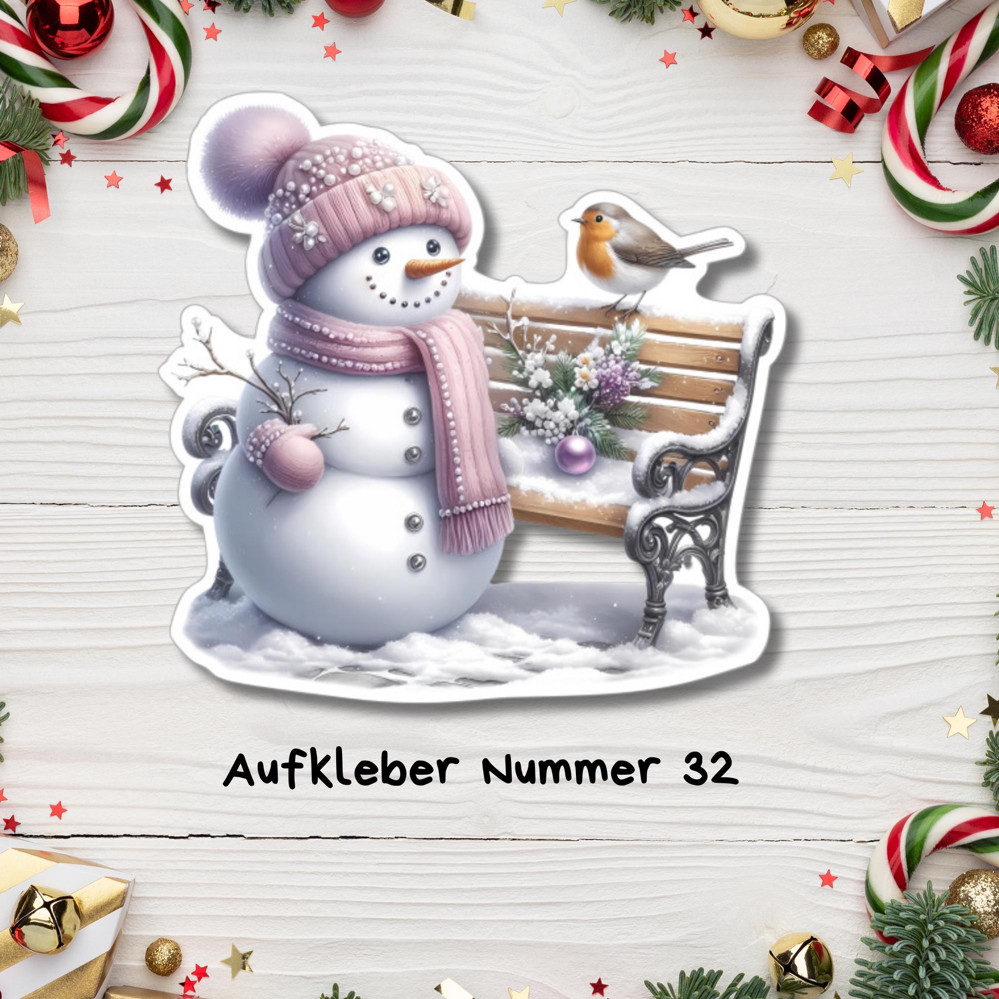 Aufkleber, große Sticker zu Weihnachten und Advent - 3 Aufkleber zur Auswahl in Weiß oder Transparent #SEG8 Aufkleber, große Sticker zu Weihnachten und Advent - 3 Aufkleber zur Auswahl in Weiß oder Transparent #SEG8