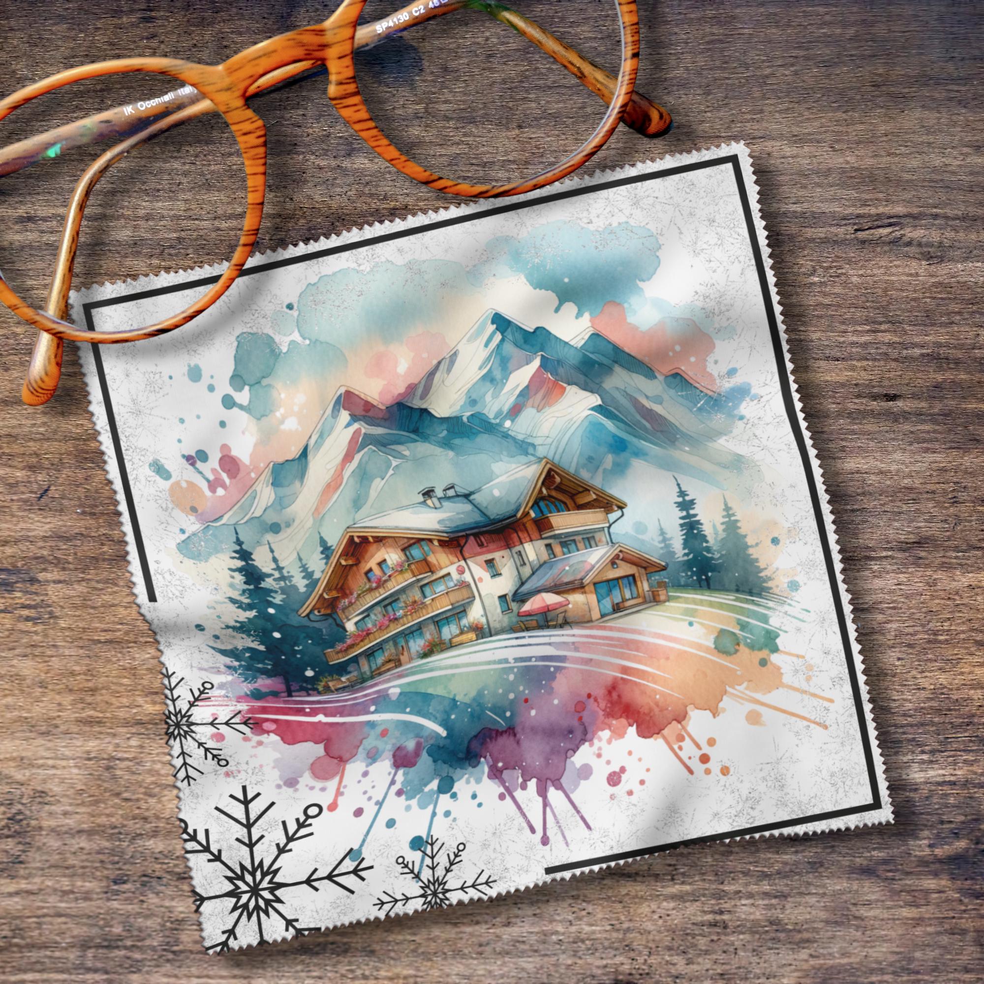 Brillenputztuch – Individuell bedrucktes Mikrofasertuch für Brillen, Displays & mehr | Perfektes Geschenk zum Winterurlaub #SP20