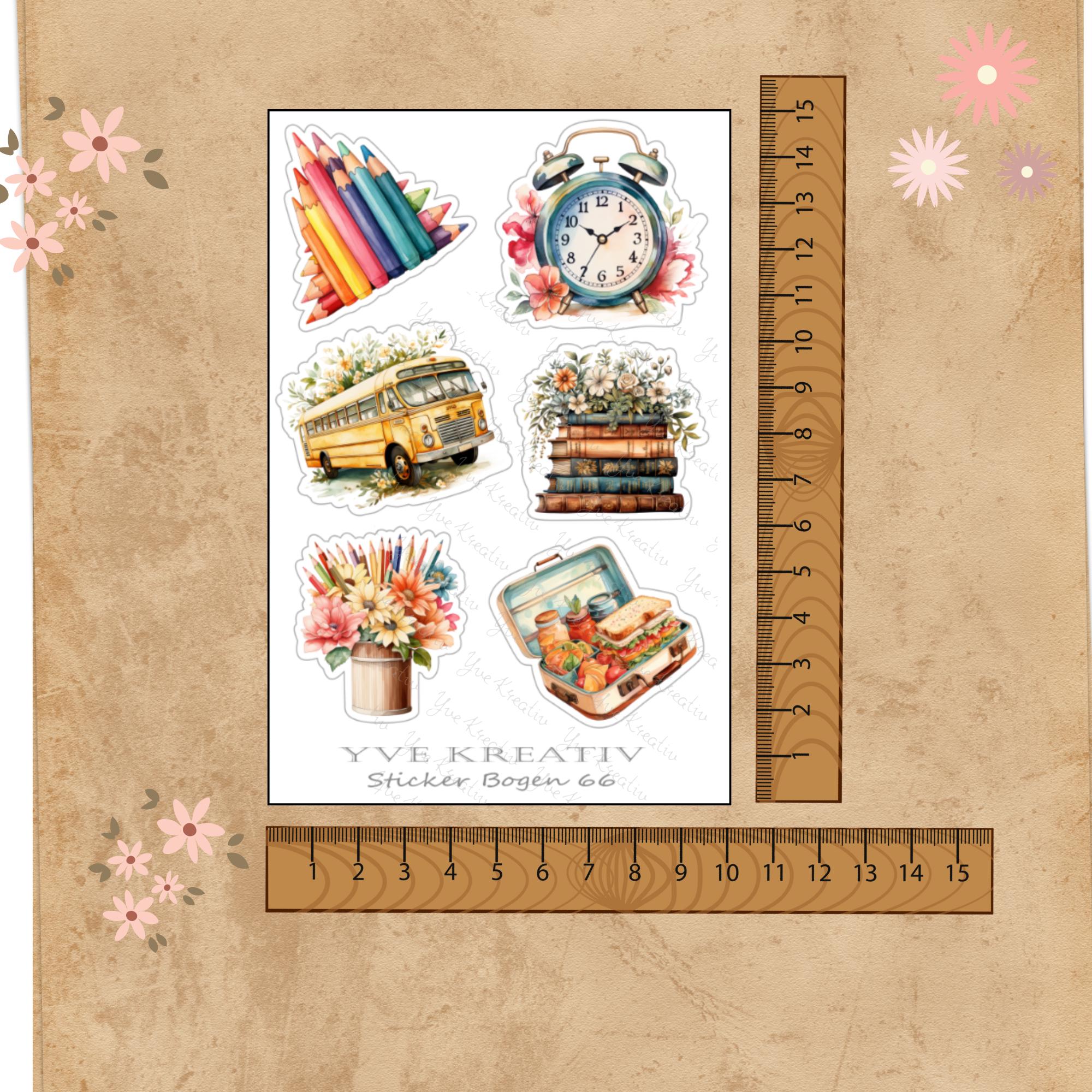 2 Stickerbogen SET Bücher Aufkleber Schule Sticker Schulanfang | Sticker Set zur Auswahl in Weiß - Transparent - Matt - Glanz #SBA6 2 Stickerbogen SET Bücher Aufkleber Schule Sticker Schulanfang | Sticker Set zur Auswahl in Weiß - Transparent - Matt - Glanz #SBA6